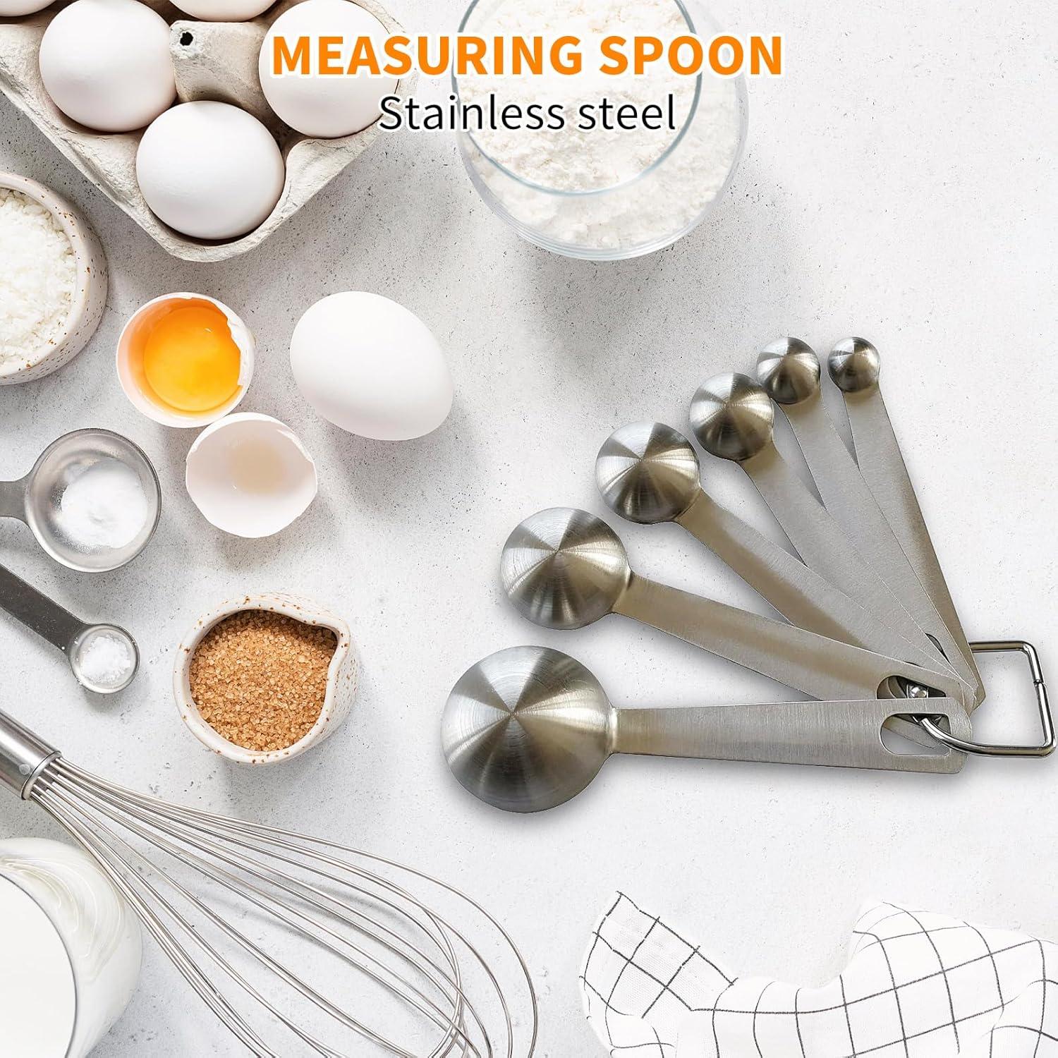 Juego de Cucharas Medidoras de Acero Inoxidable ALLTOP - 6 Piezas