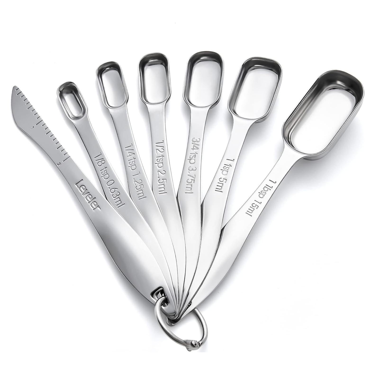 Juego de Cucharas Medidoras Rainspire Acero Inoxidable 7 Piezas