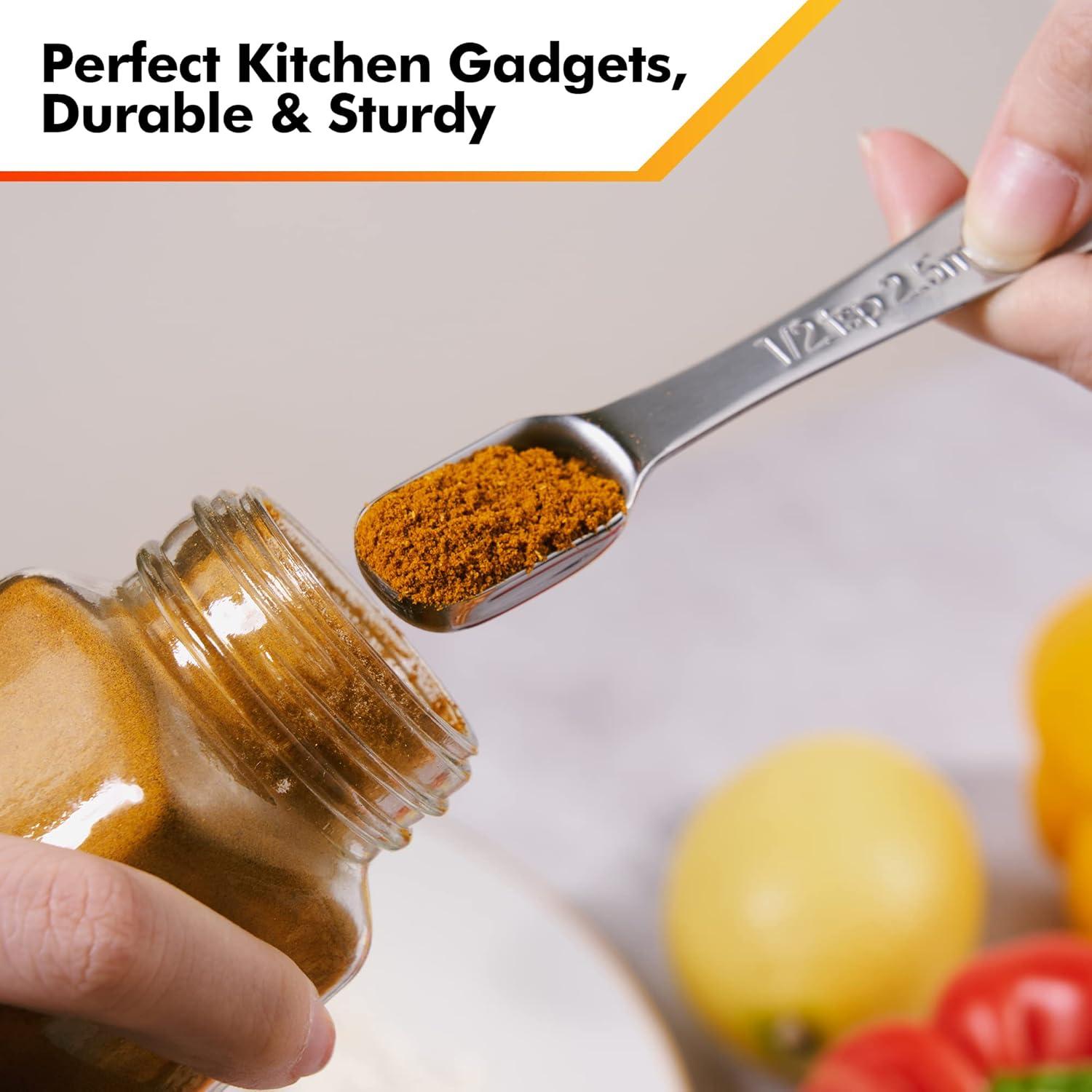 Juego de Cucharas Medidoras Rainspire Acero Inoxidable 7 Piezas