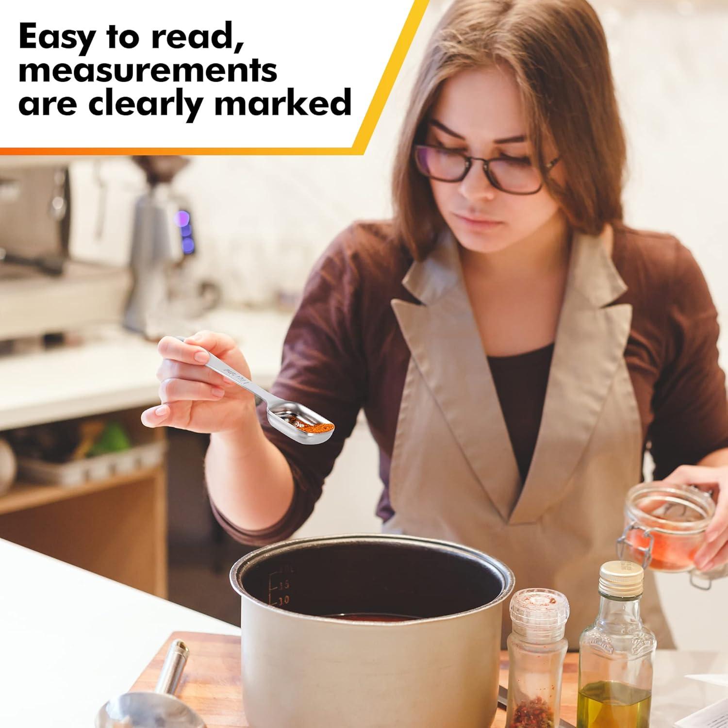 Juego de Cucharas Medidoras Rainspire Acero Inoxidable 7 Piezas