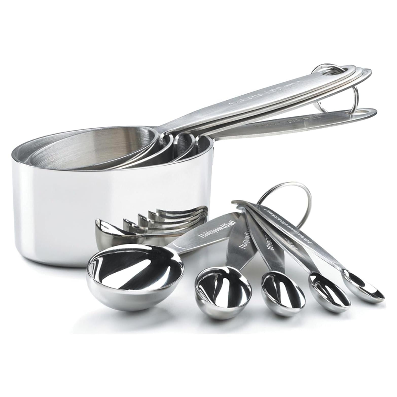 Juego de Tazas y Cucharas Medidoras Cuisipro Acero Inoxidable