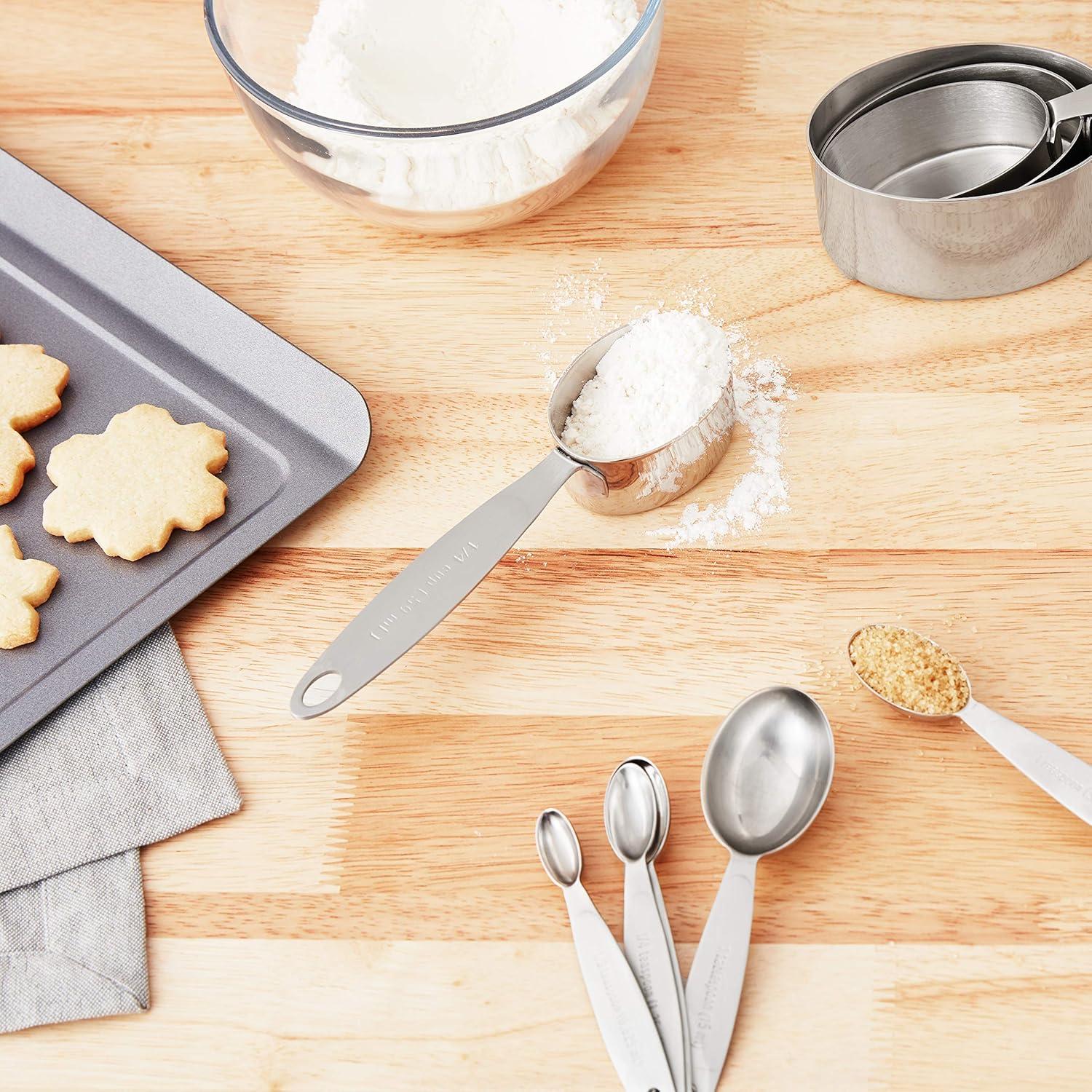 Juego de Tazas y Cucharas Medidoras Cuisipro Acero Inoxidable