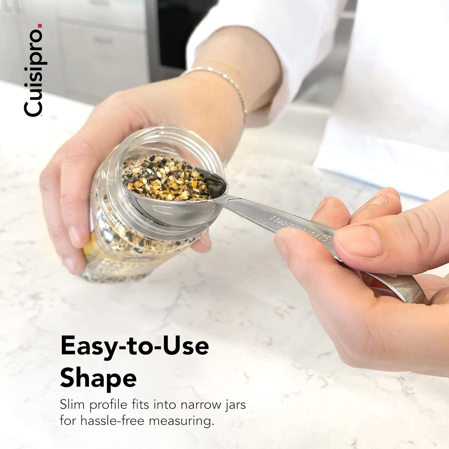 Juego de Tazas y Cucharas Medidoras Cuisipro Acero Inoxidable