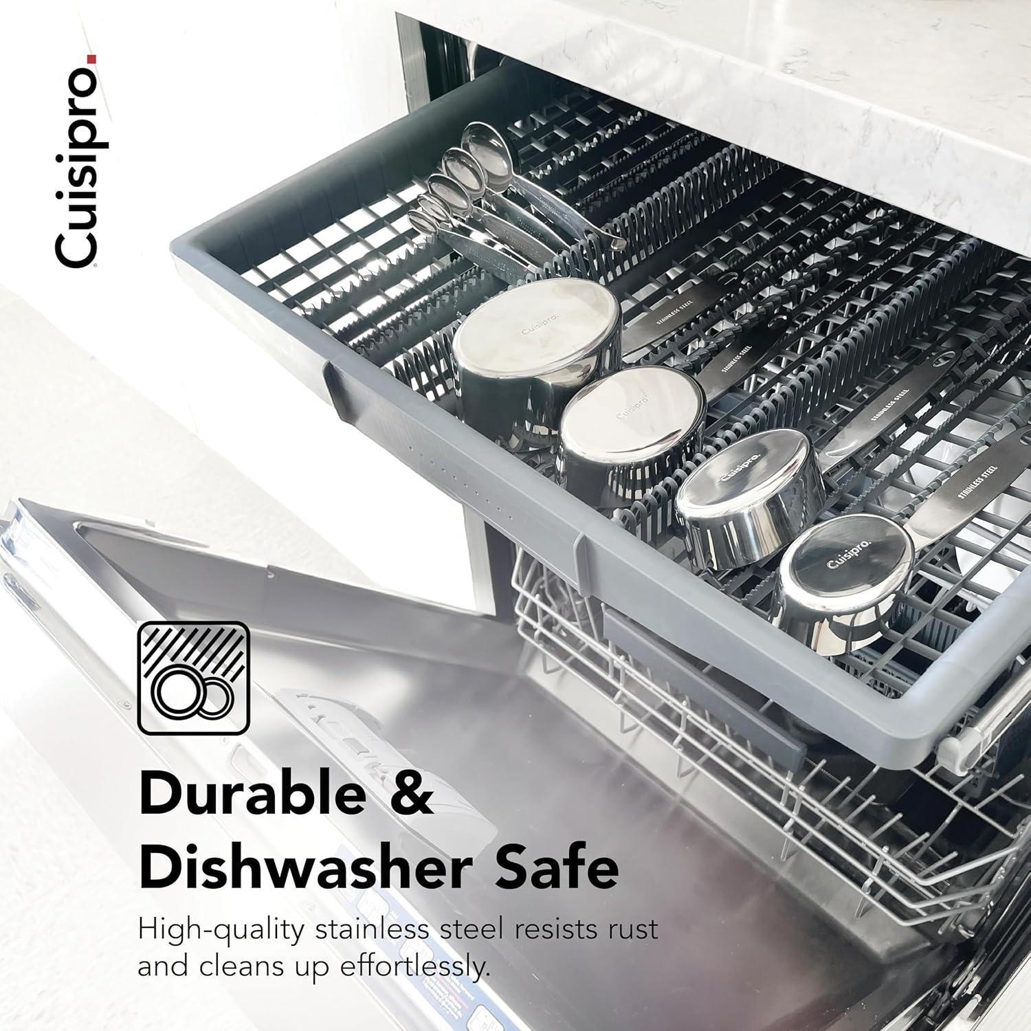 Juego de Tazas y Cucharas Medidoras Cuisipro Acero Inoxidable