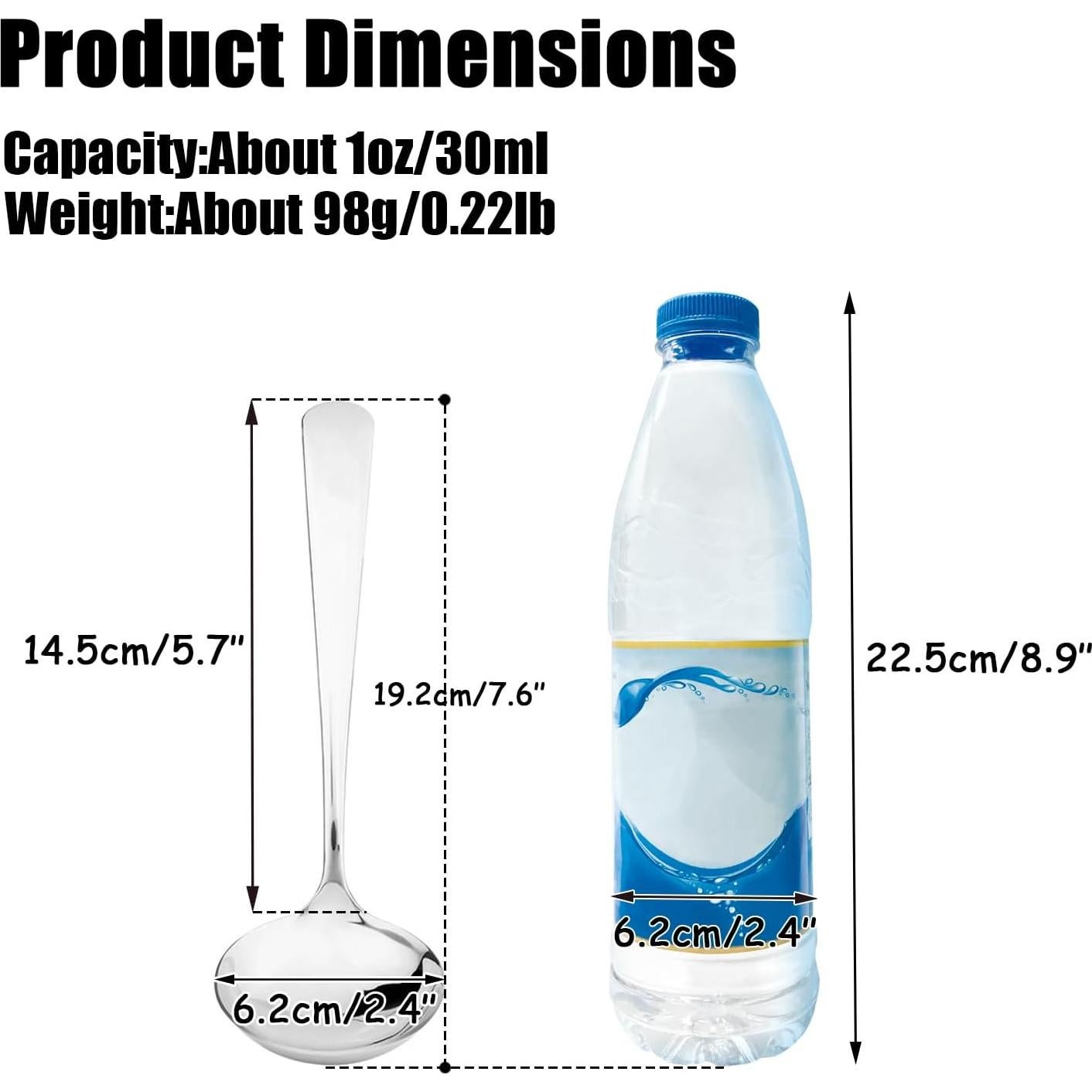 Cucharas pequeñas de acero inoxidable Wenkoni 2 Pcs 19.2 cm