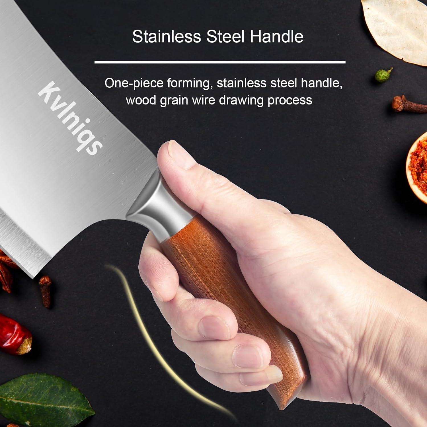 Cuchillo de Chef Kvlniqs 17.78 cm Acero Inoxidable Ergonómico