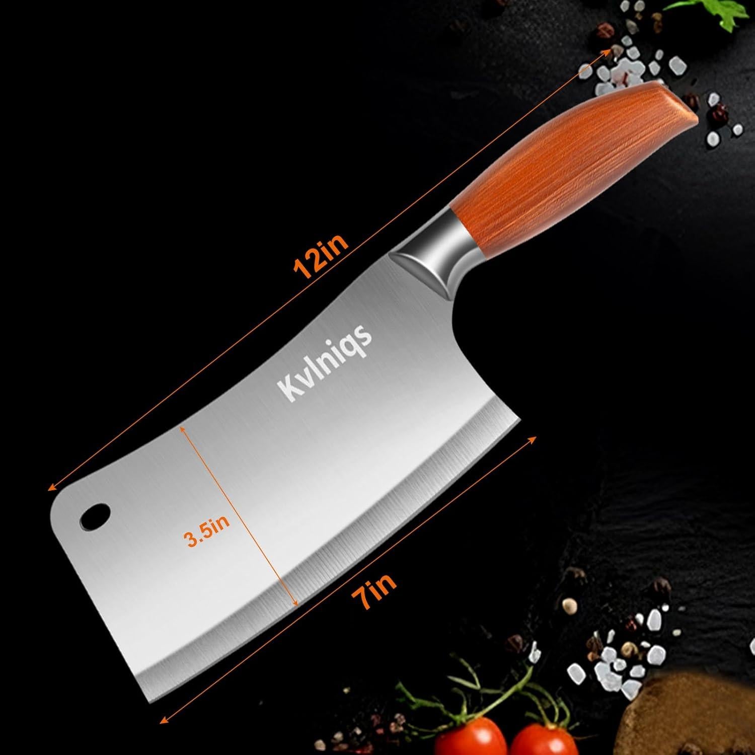 Cuchillo de Chef Kvlniqs 17.78 cm Acero Inoxidable Ergonómico