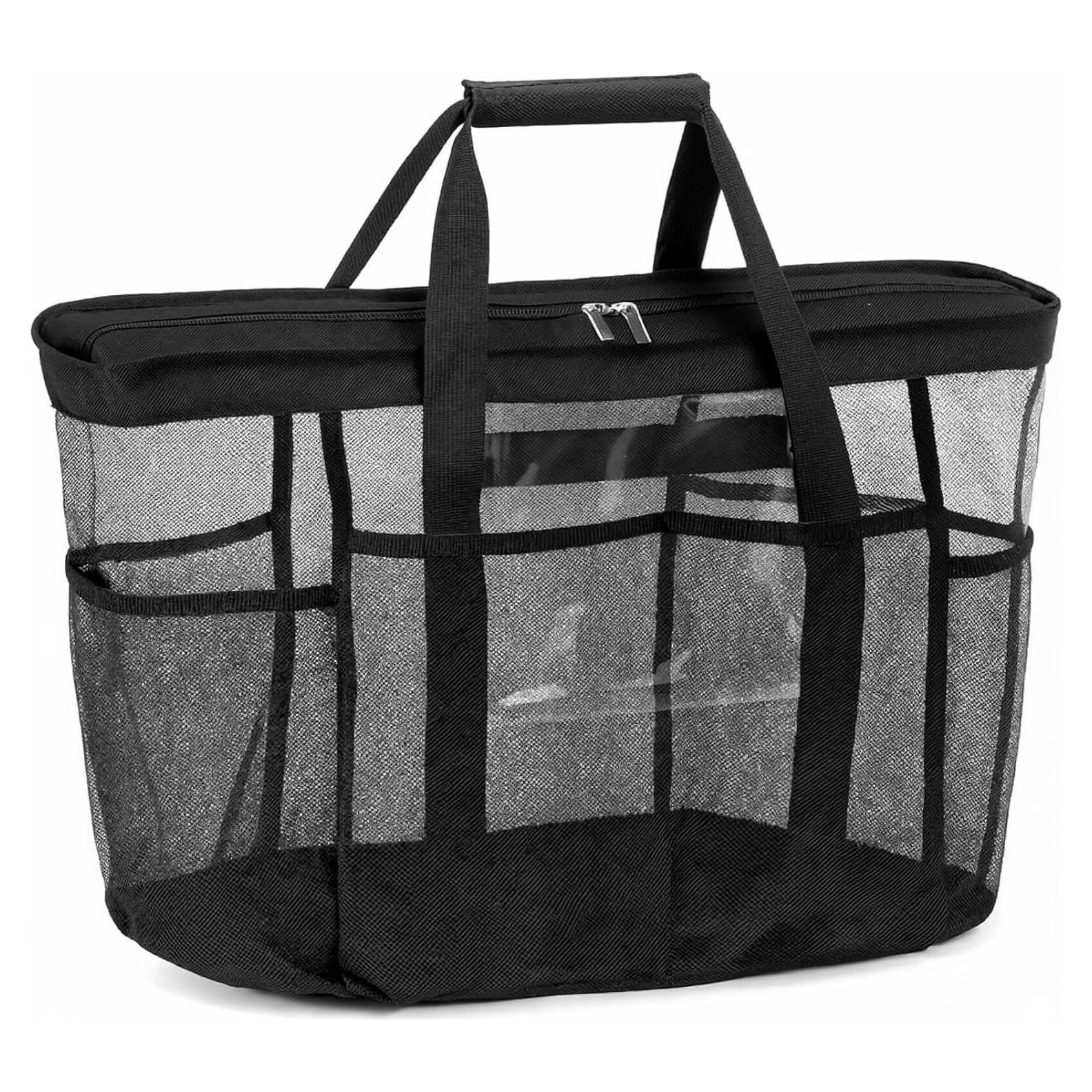 Bolsa de Playa de Malla Lifewit Extra Grande Negra 60x22x45cm