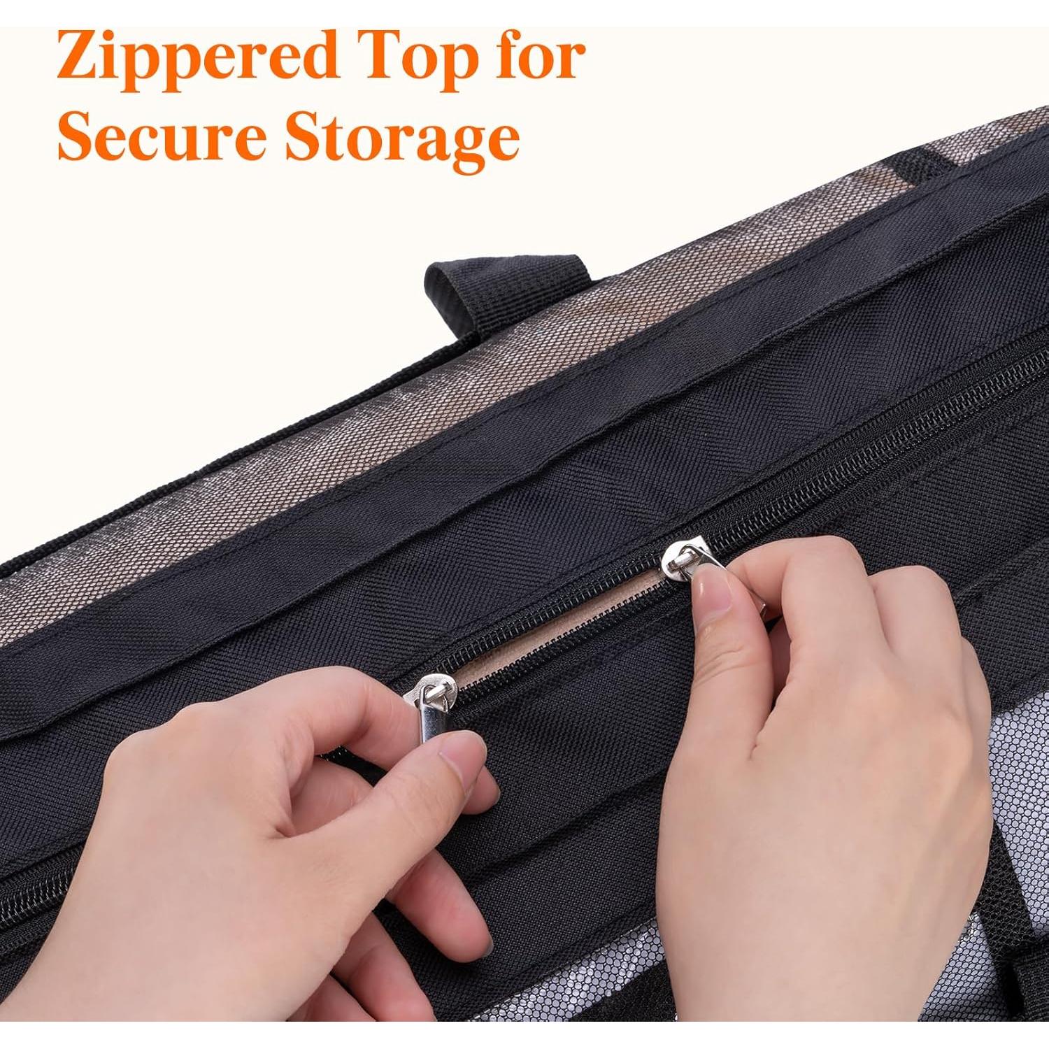 Bolsa de Playa de Malla Lifewit Extra Grande Negra 60x22x45cm