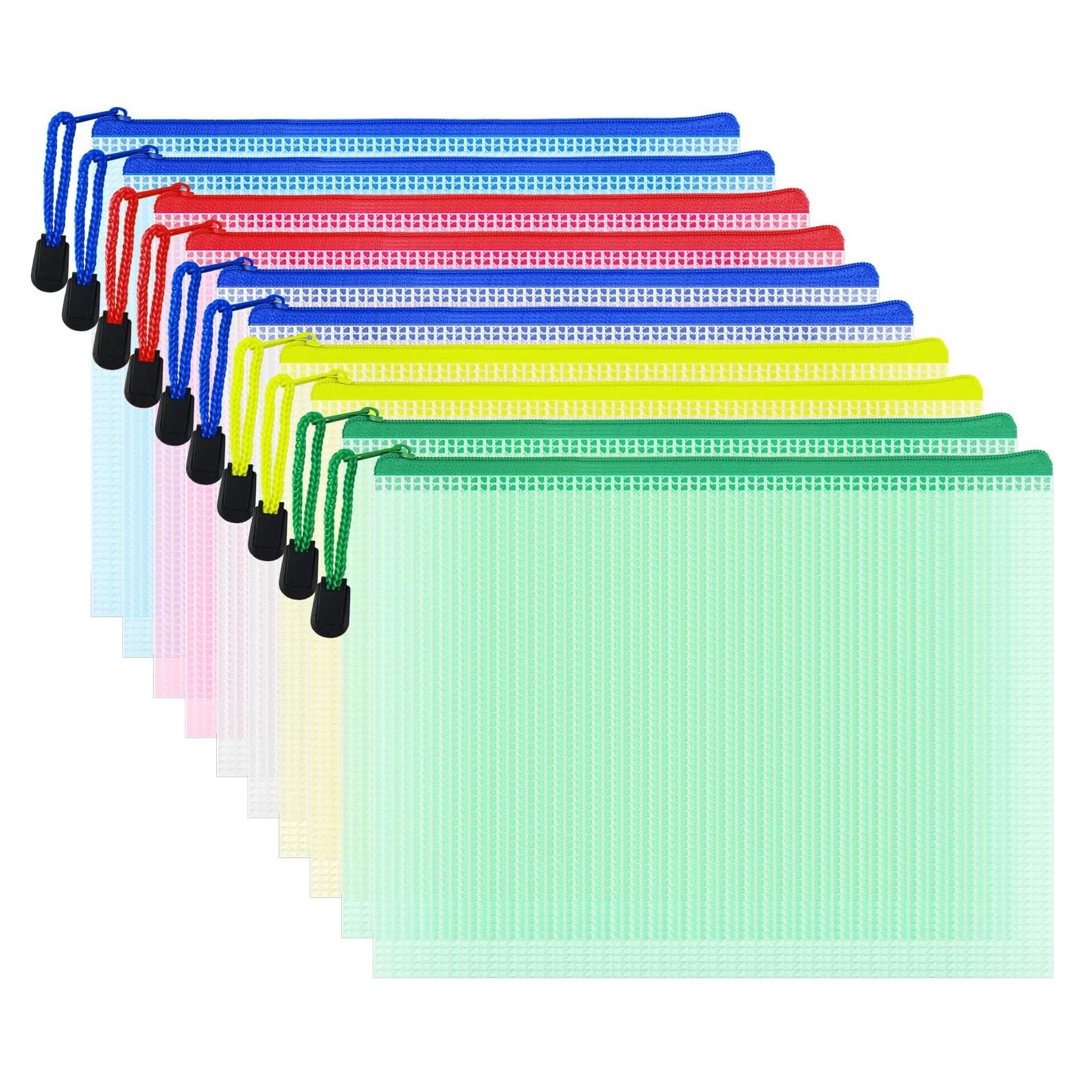 Bolsas de Archivo AUSTARK 10 Pcs A5 Multicolor Impermeables