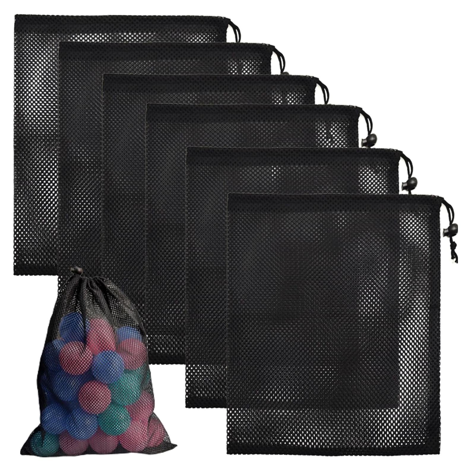 6 Bolsas de Malla con Cuerda CHENGLAI 30.5x39.9 cm