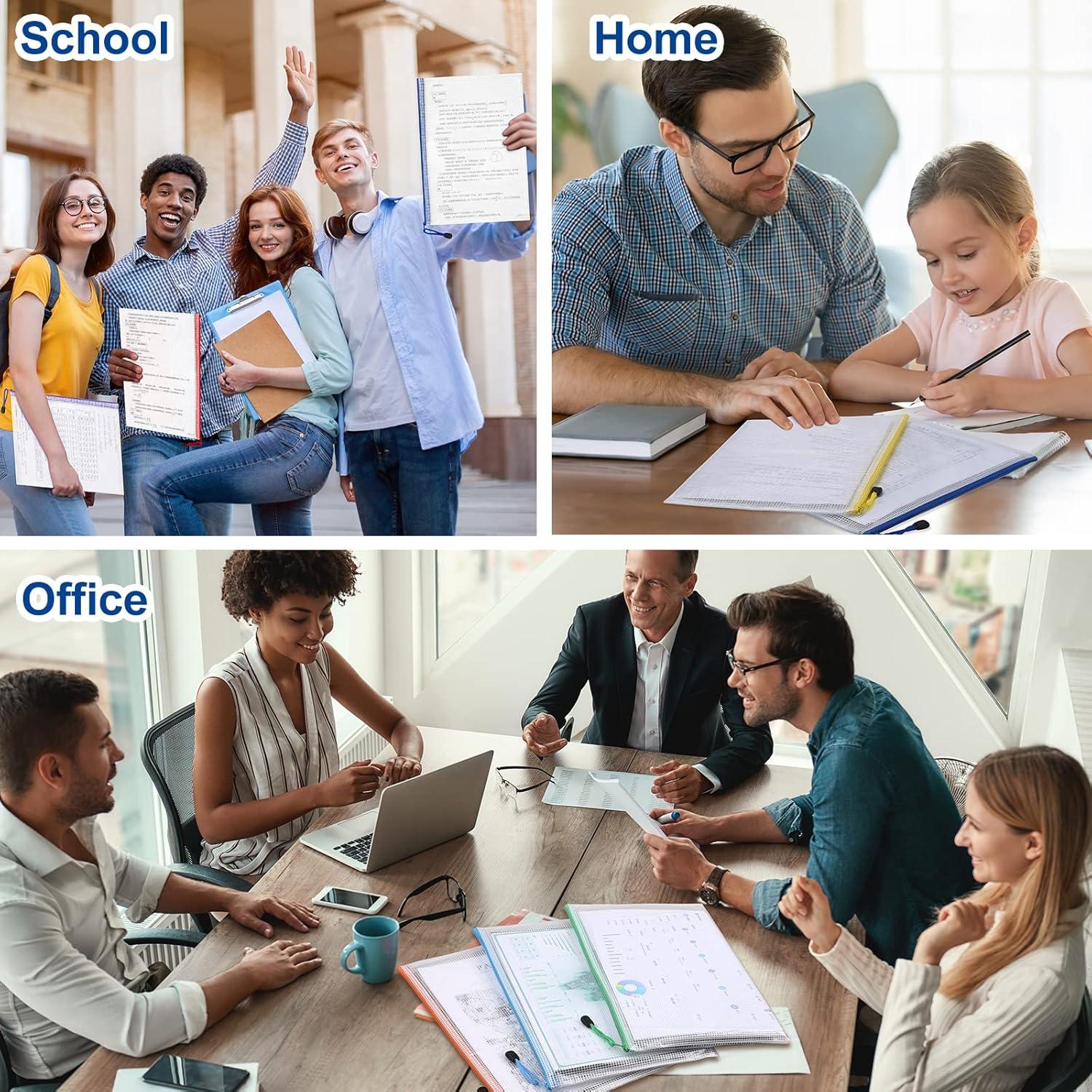 Jumlys 40 Bolsas de Malla con Cremallera A4 Impermeables