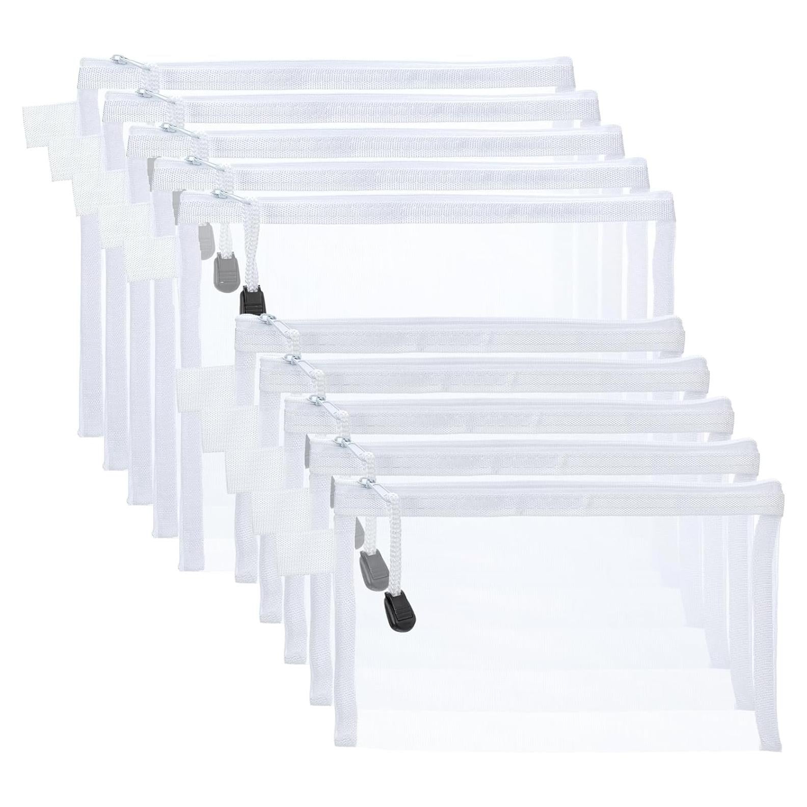 10 Bolsas de Malla con Cremallera OZY Nylon Blanco 24.4x19.1cm