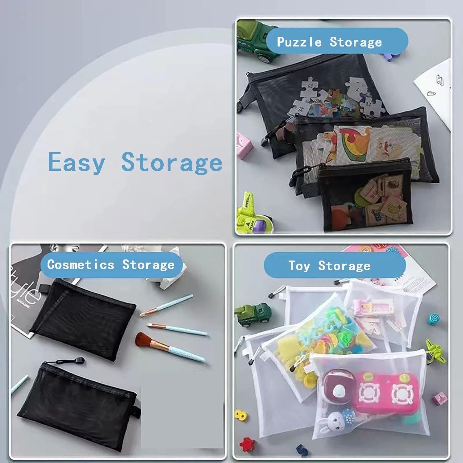 10 Bolsas de Malla con Cremallera OZY Nylon Blanco 24.4x19.1cm