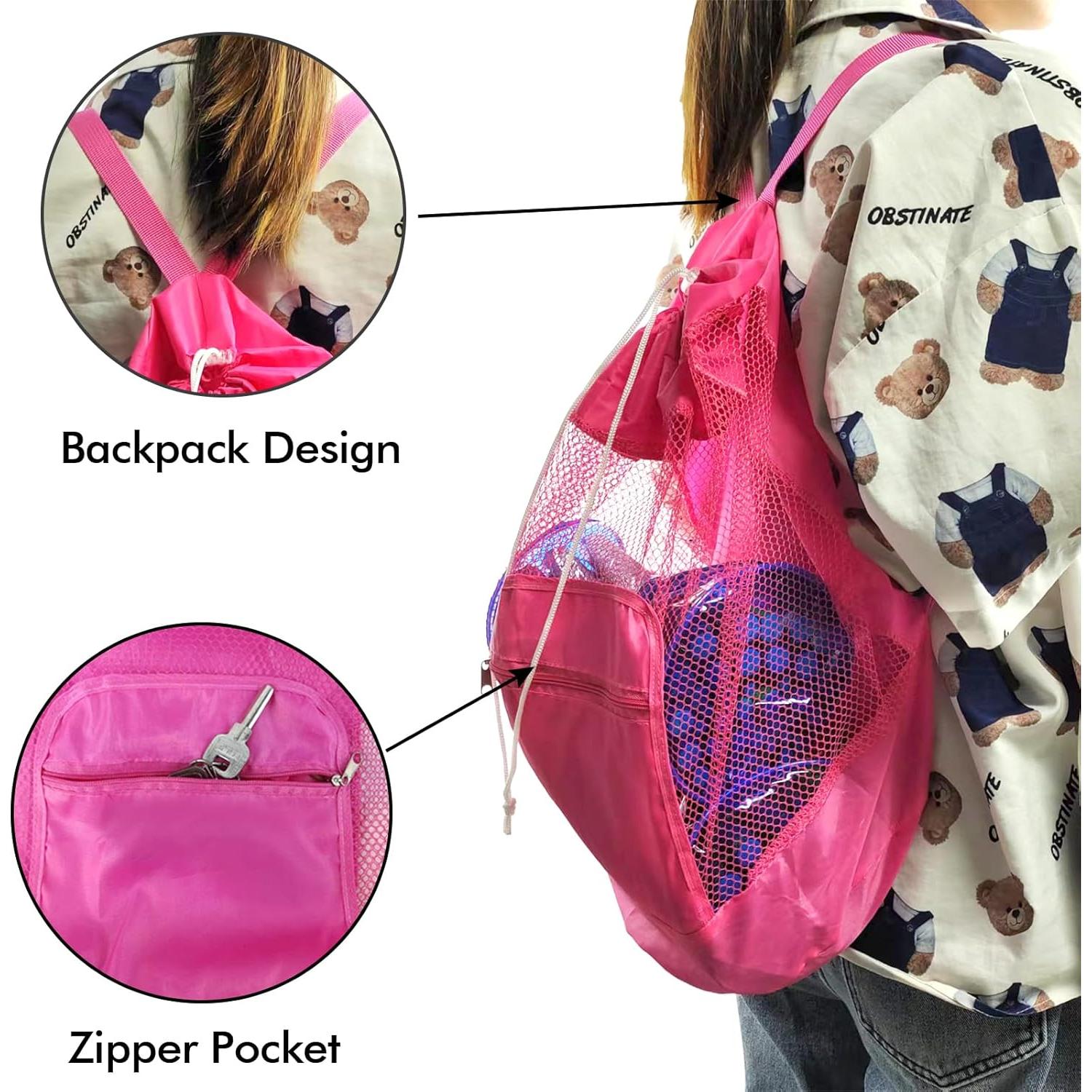 Mochila de Playa INVODA Plegable con Cierre y Correas Ajustables