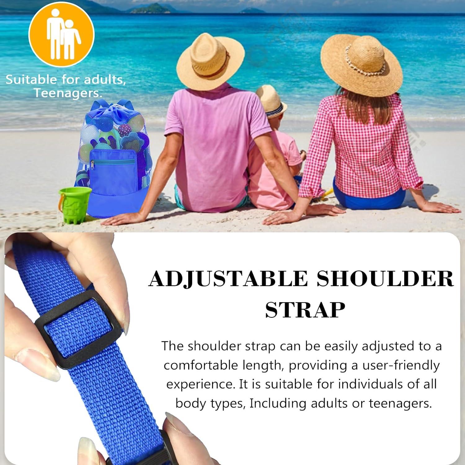 Mochila de Playa INVODA Plegable con Cierre y Correas Ajustables