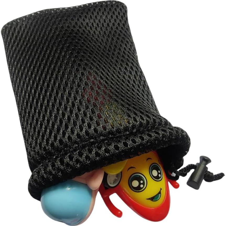 Bolsas de Malla de Nylon Negras con Cierre de Cordón 8 Pcs