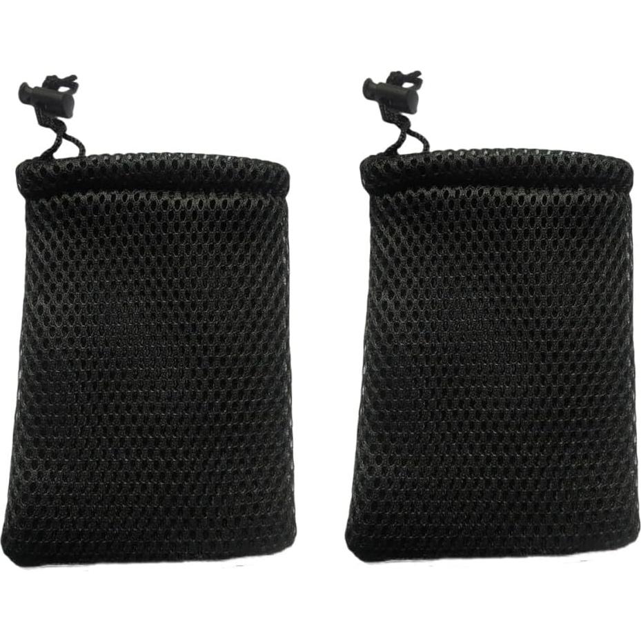 Bolsas de Malla de Nylon Negras con Cierre de Cordón 8 Pcs