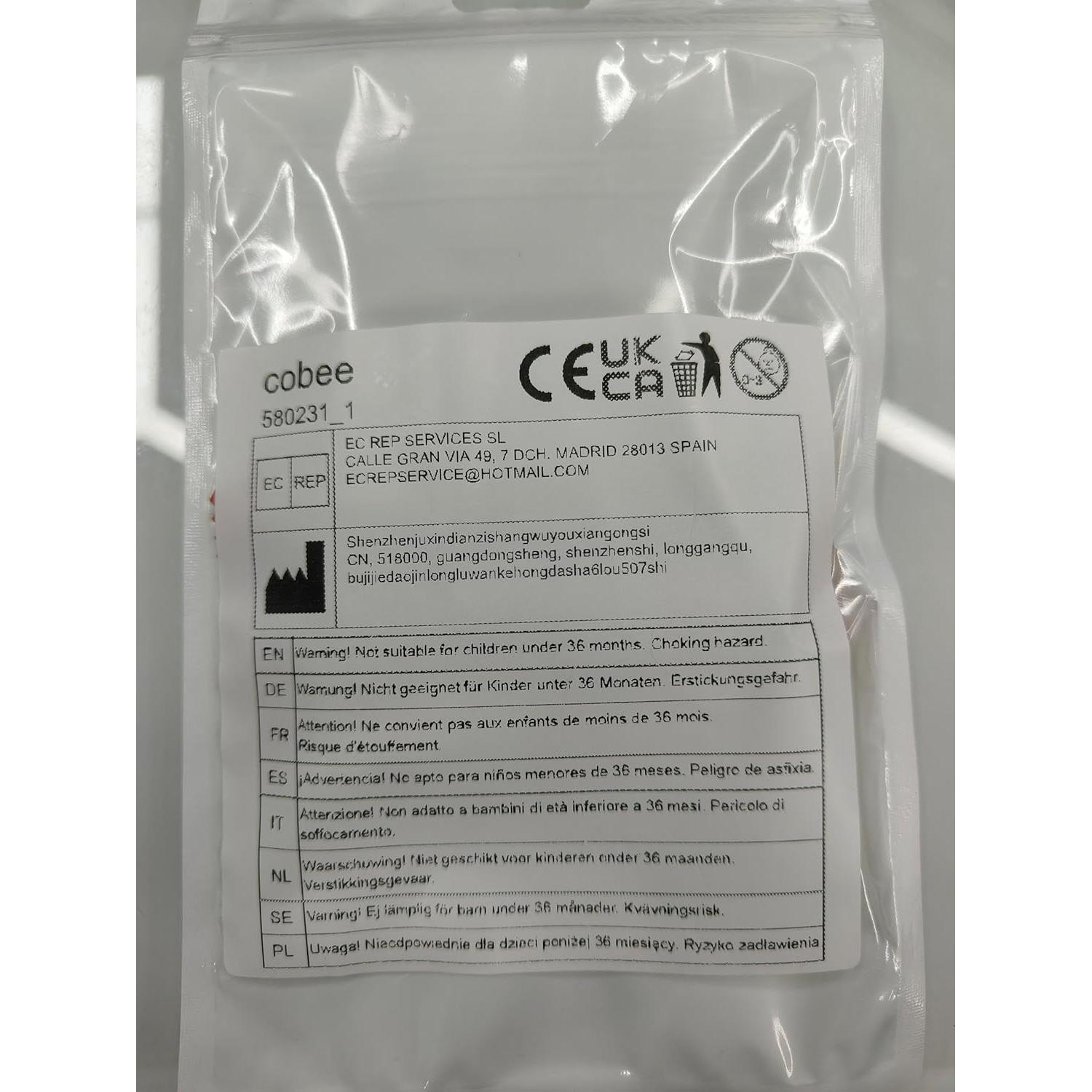 Bolsa de Ducha de Malla Cobee Negra 25x16cm Secado Rápido