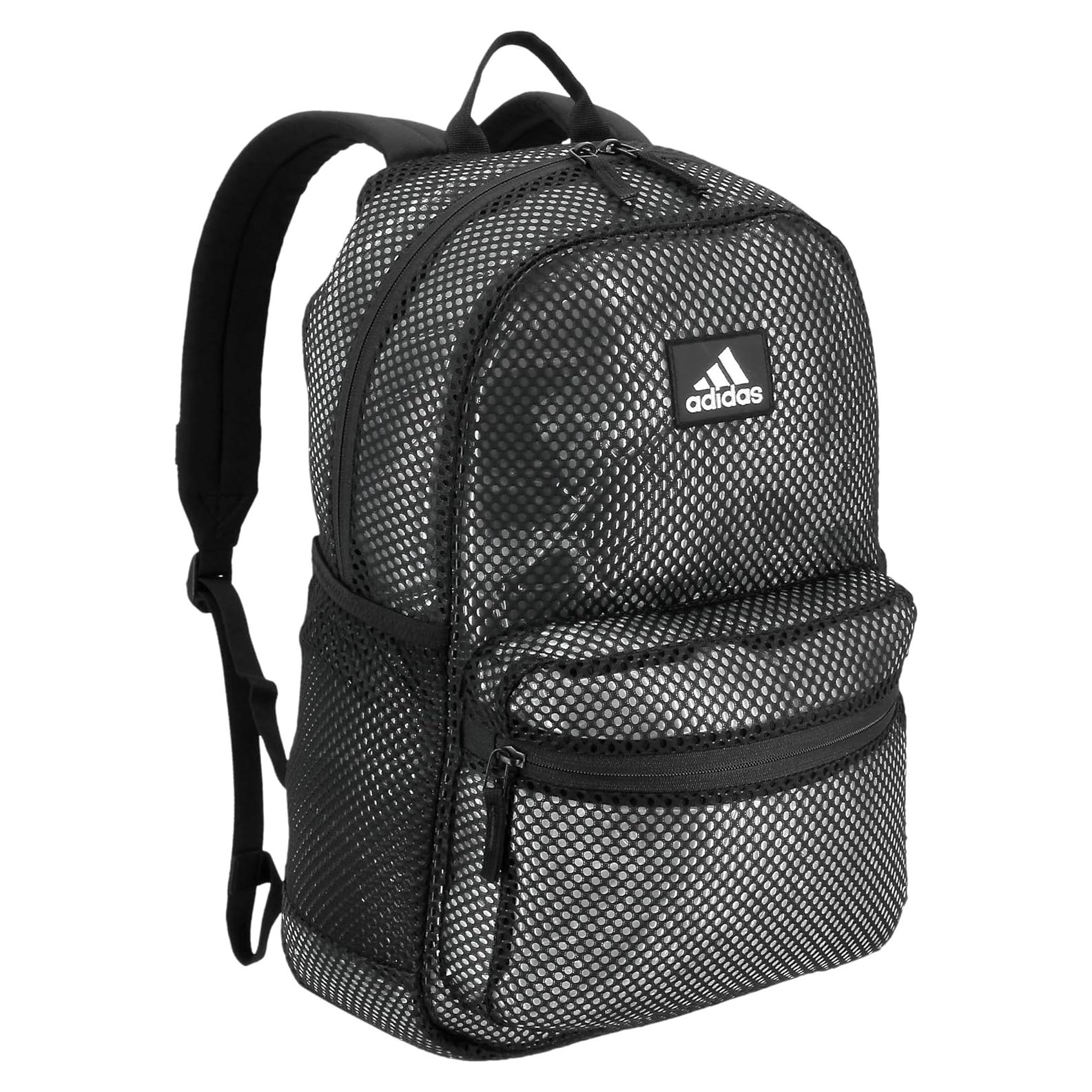 Mochila de Malla Adidas 20L Unisex Negra y Blanca