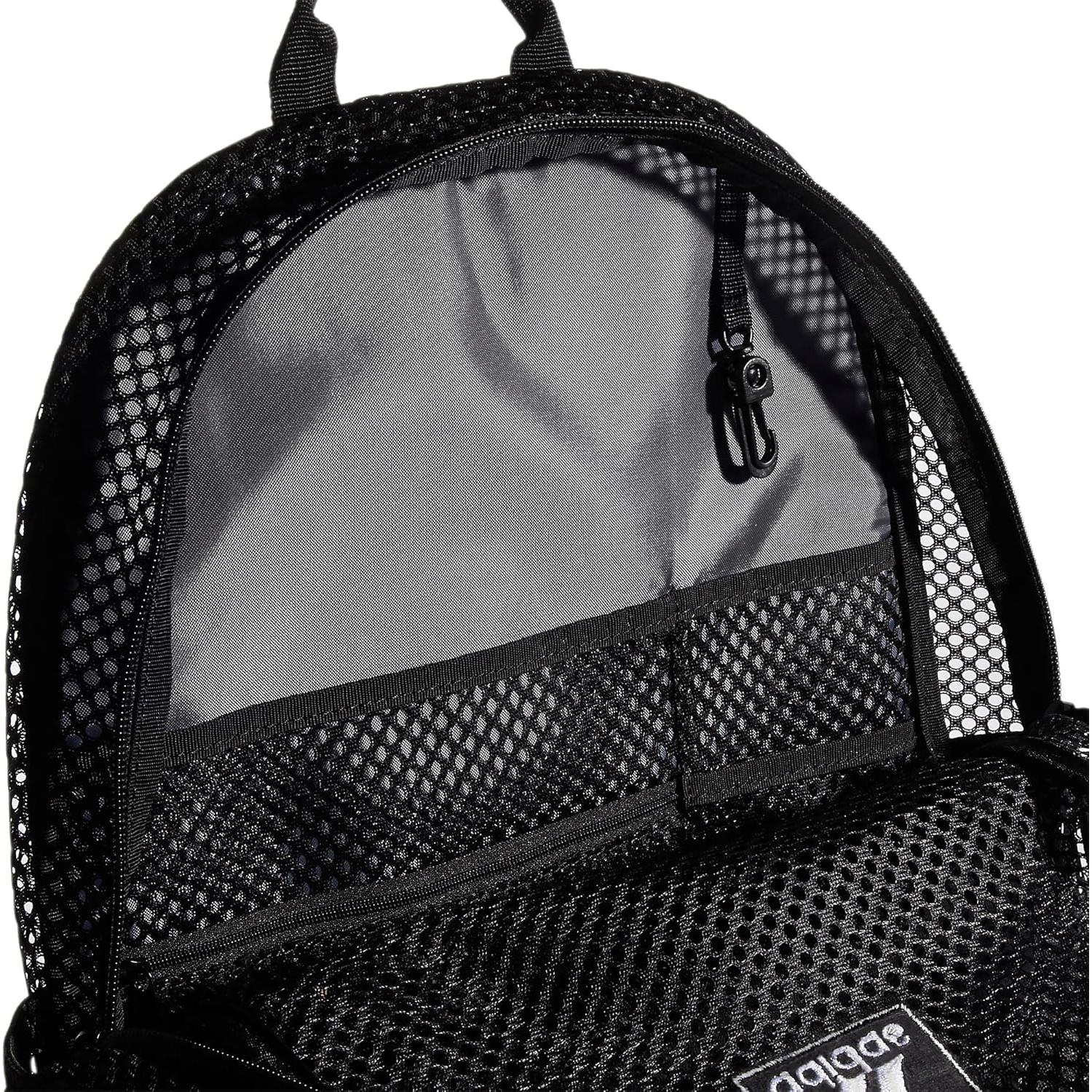 Mochila de Malla Adidas 20L Unisex Negra y Blanca