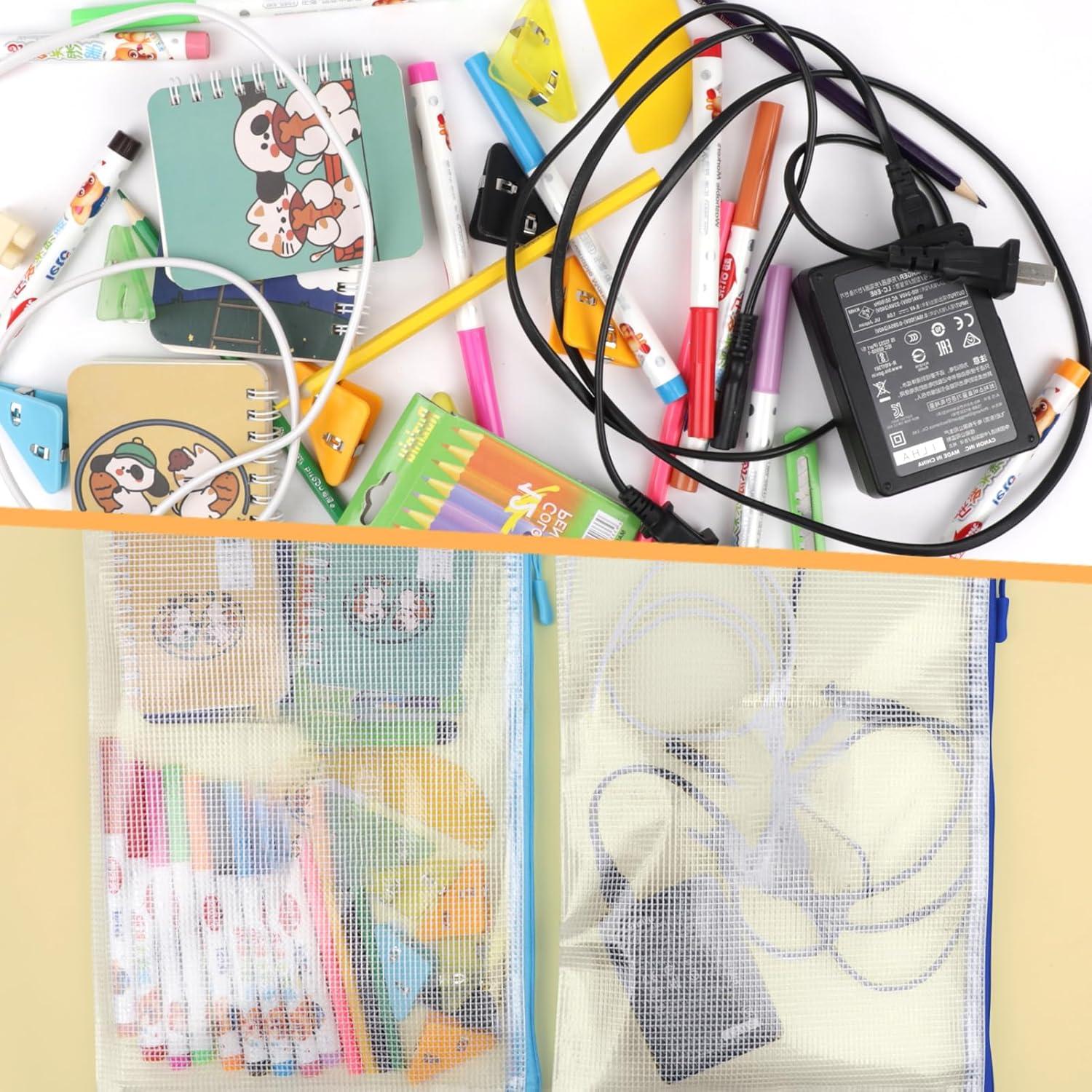 20 Bolsas de Cremallera de Malla YOPCDJ A3 43x30 cm Reutilizables