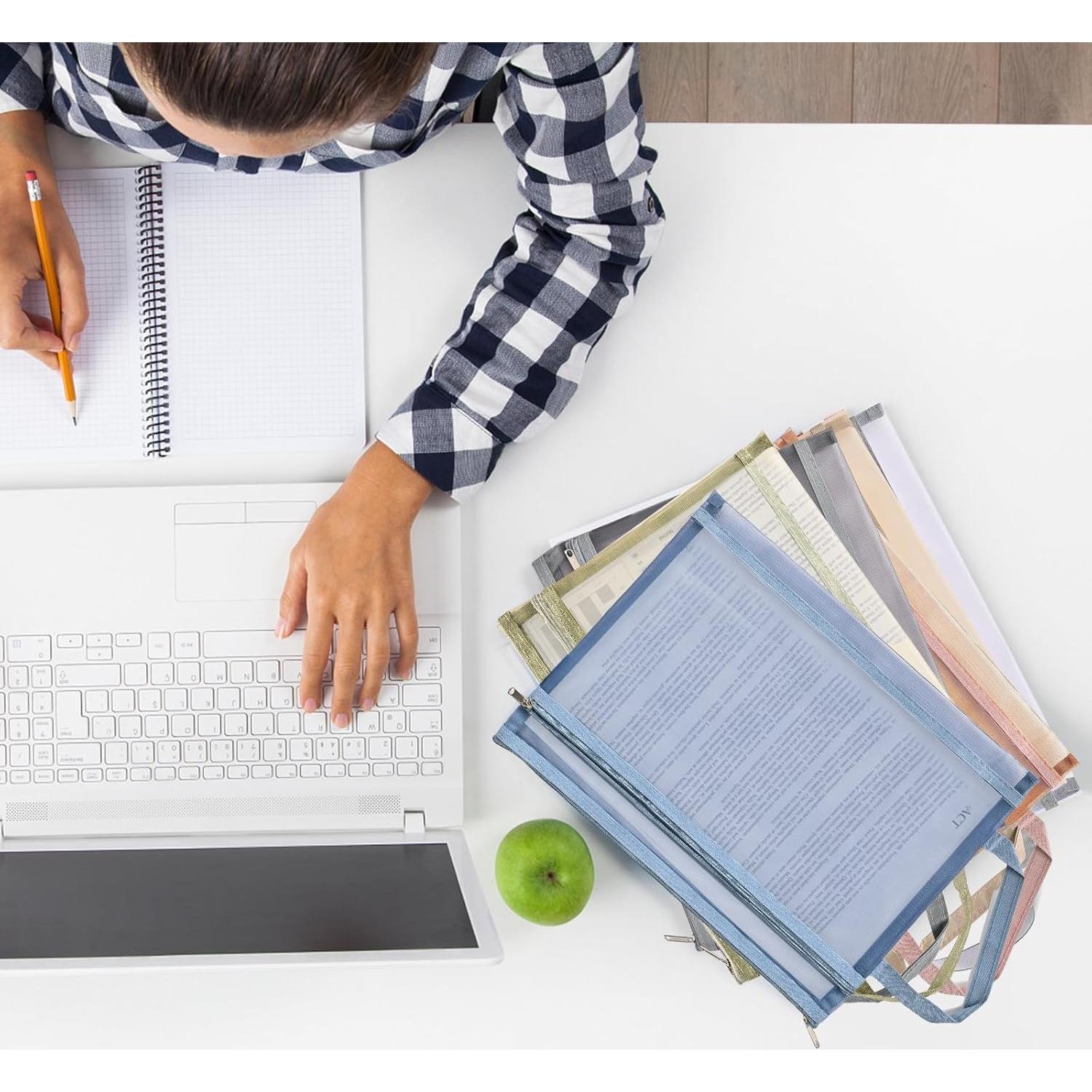 Bolsas de Almacenamiento de Juguetes EMOOULI 4Pcs A4 Malla Nylon