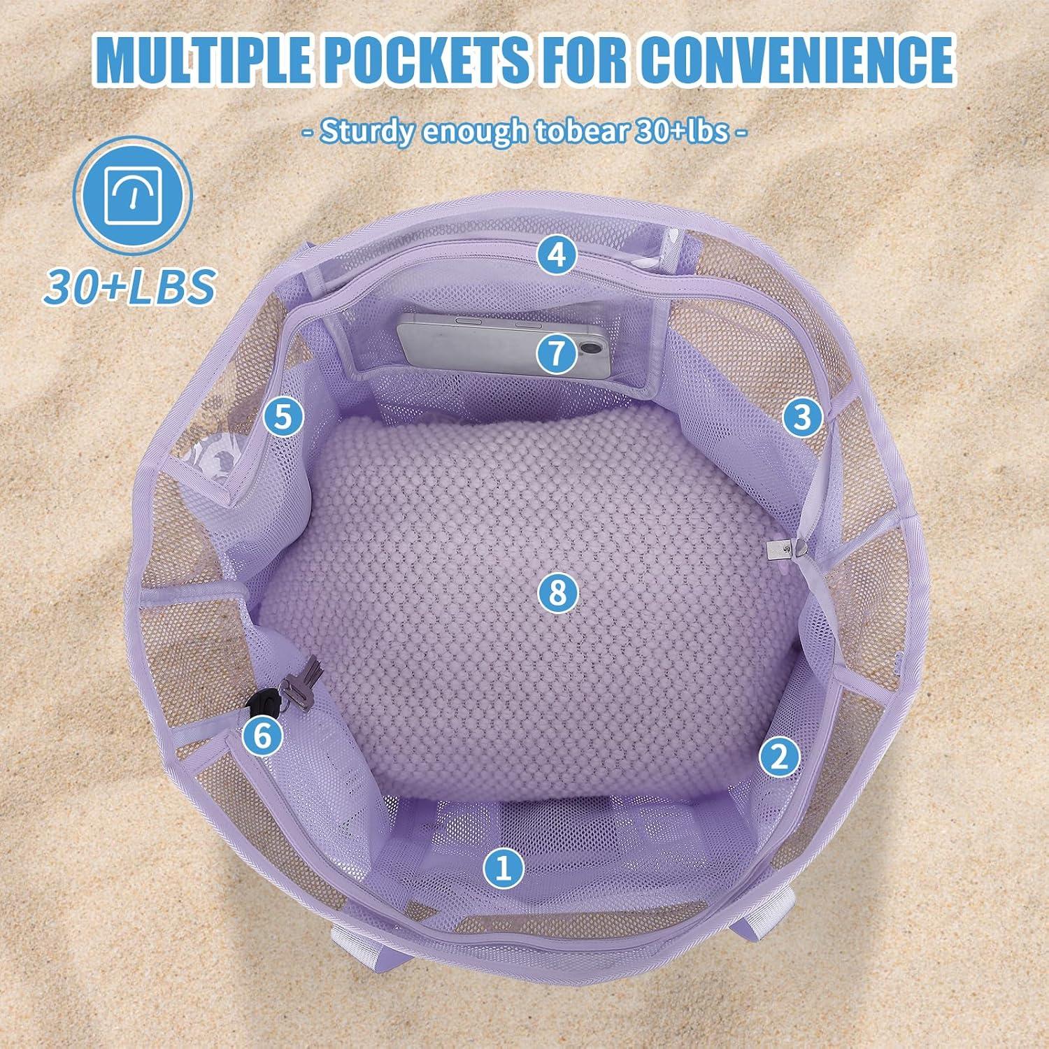 Bolsa de Playa Plegable PIG PIG GIRL Extra Grande Malla 45x28cm