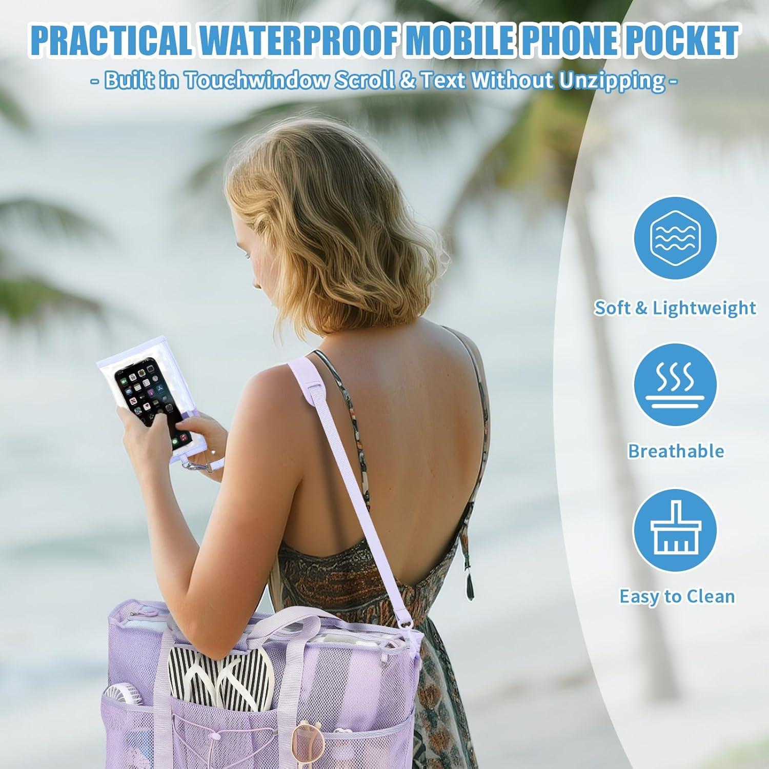 Bolsa de Playa Plegable PIG PIG GIRL Extra Grande Malla 45x28cm