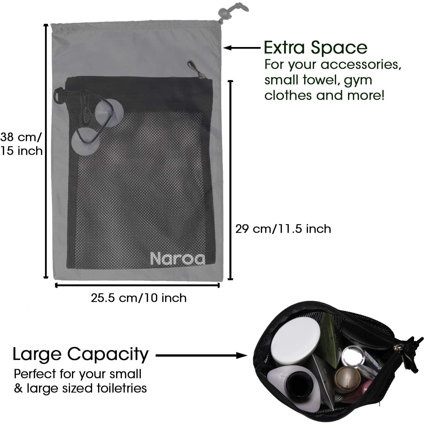 Bolsa de Aseo Impermeable Naroa 25.4x40.6cm para Gimnasio