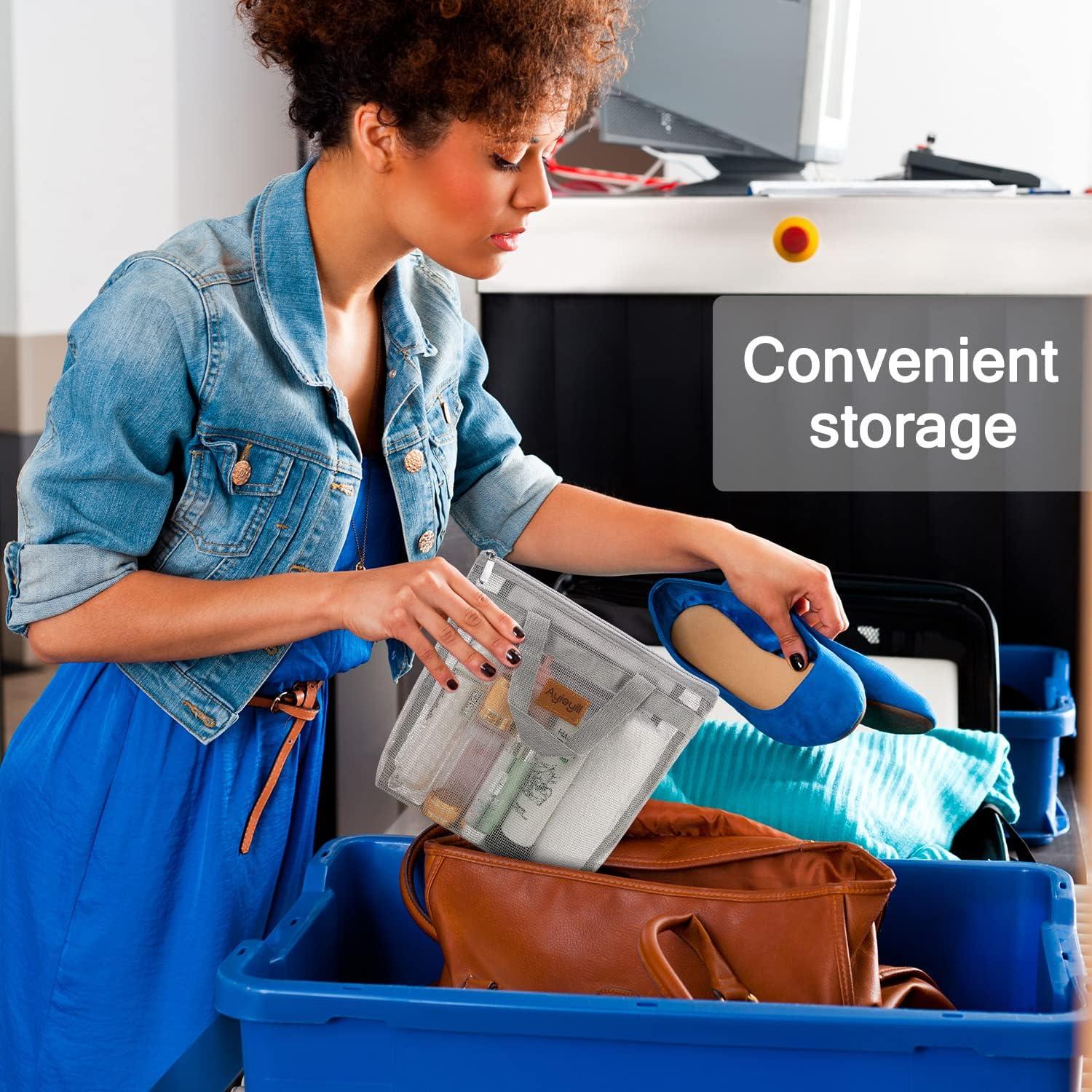 Caddy de Ducha Portátil Ayieyill Gris 26x25 cm Malla Secado Rápido