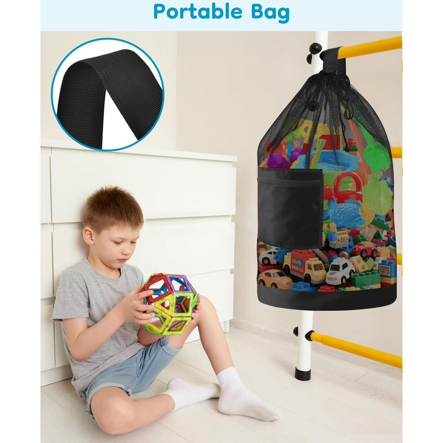 Bolsa de Playa Grande BROTOU con Cierre de Cuerda - Malla Nylon