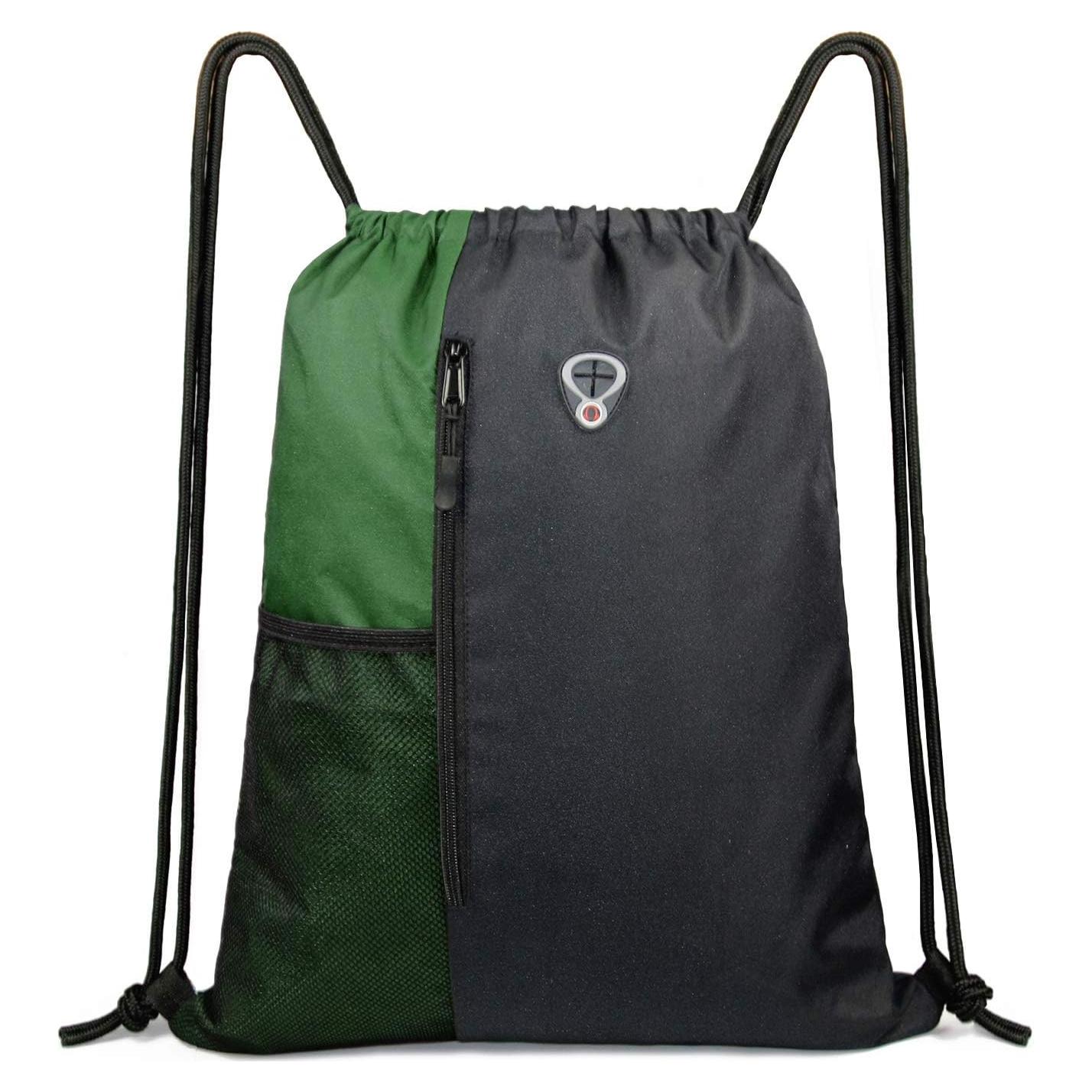 BeeGreen Mochila Deportiva de Cuerda con Cremallera y Bolsillos