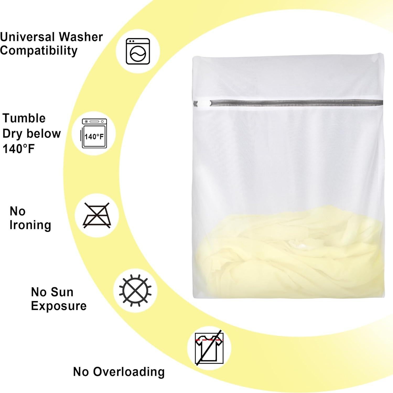 Bolsas de Lavandería de Malla YC Kitchen - 3 Piezas Mediana, Grande, Extra Grande