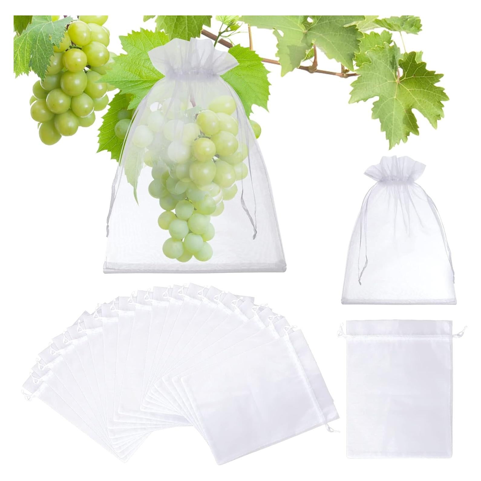 50 Bolsas de Malla Blanca ENNIYU 15.2x22.9 cm para Frutas