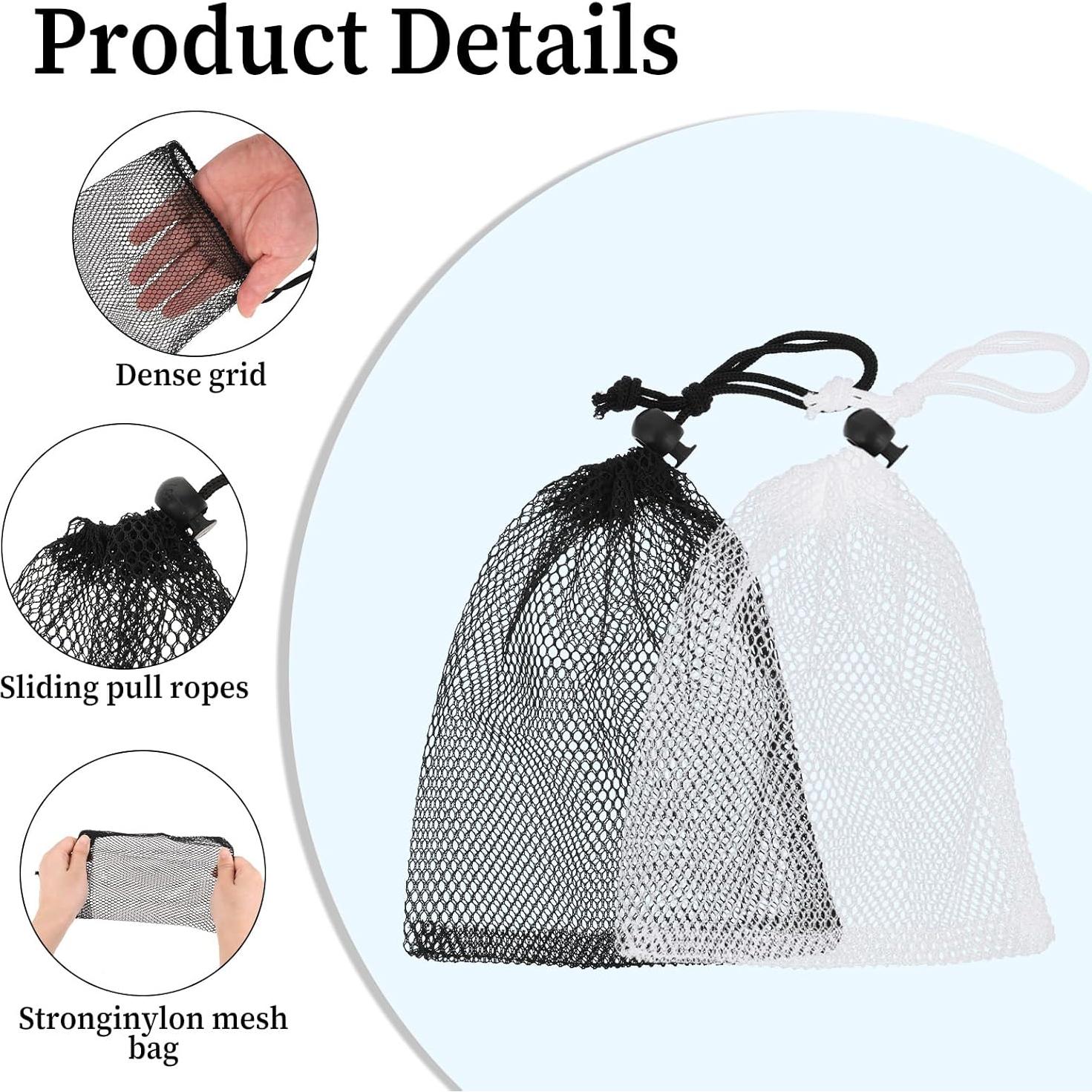 6 Bolsas de Malla con Cuerda Styquenzer 20x15 cm Nylon