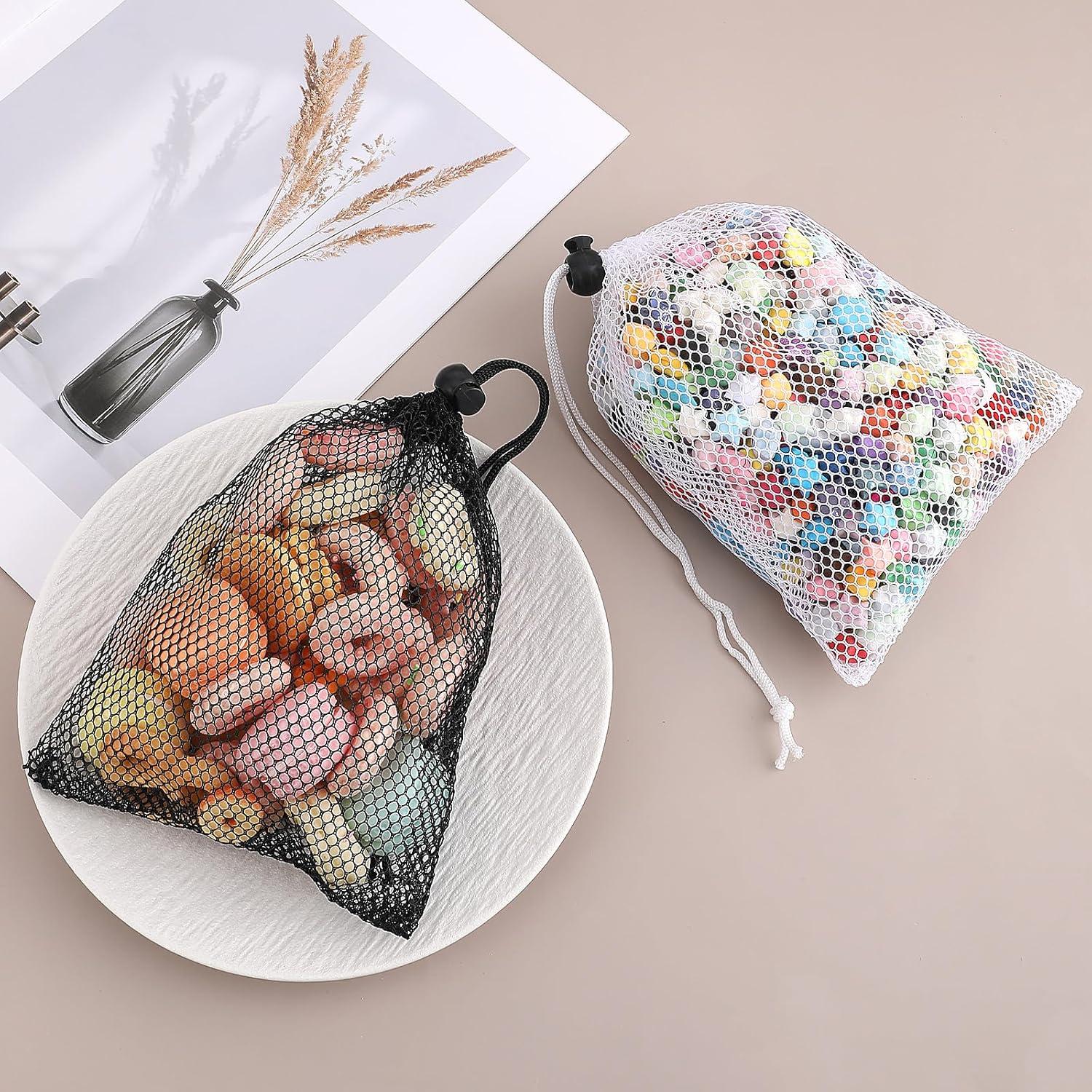 6 Bolsas de Malla con Cuerda Styquenzer 20x15 cm Nylon