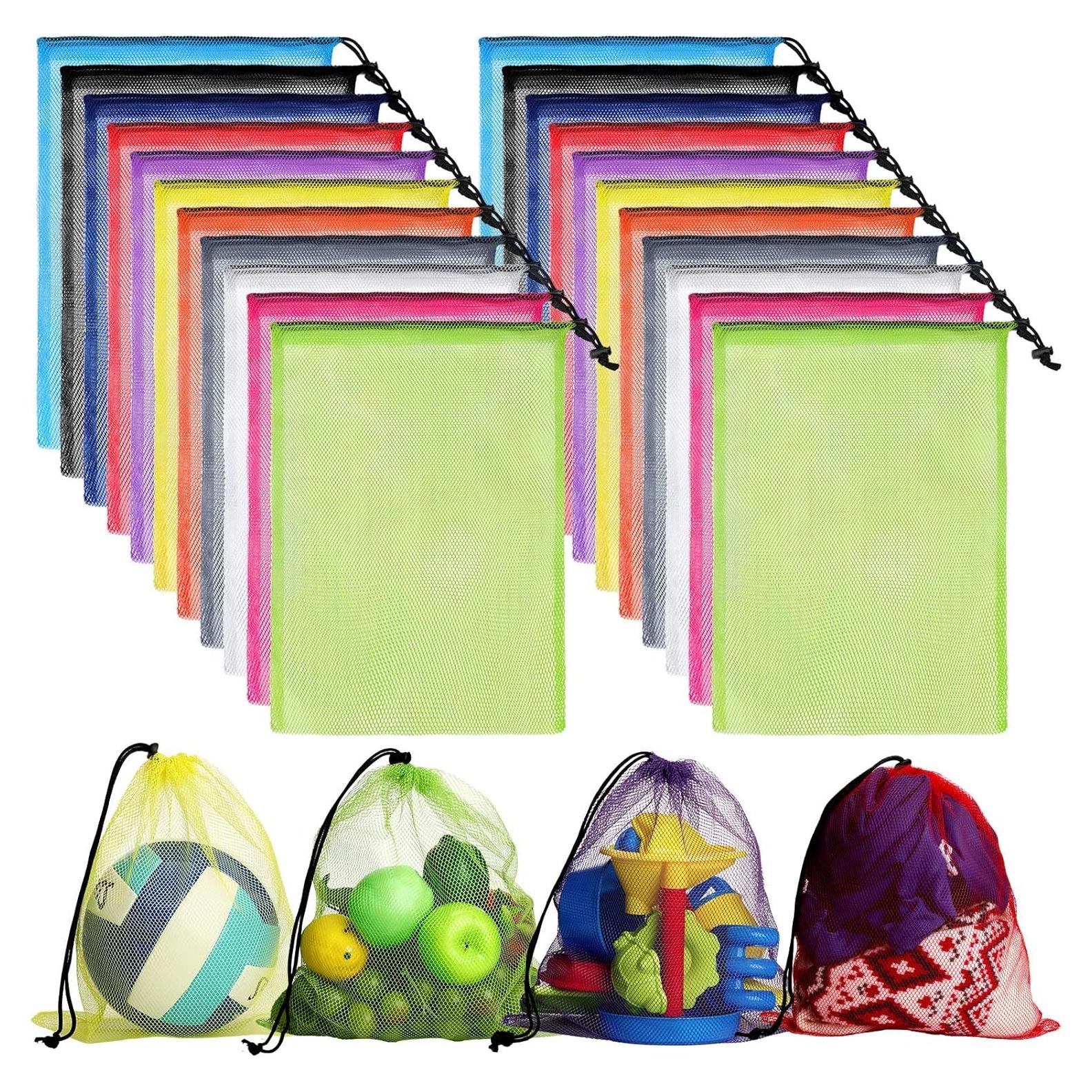 44 Bolsas de Malla Grande Treela 35x40 cm Coloridas para Almacenamiento