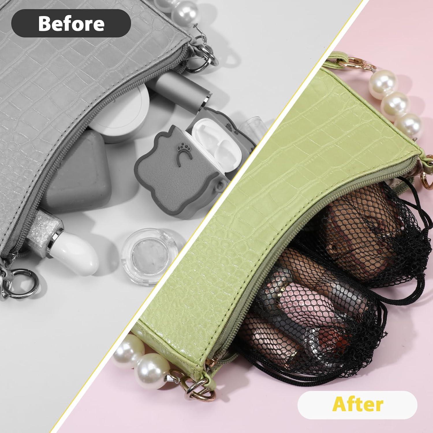 8 Bolsas de Malla de Nylon Aeaocvo 15x10cm con Cierre