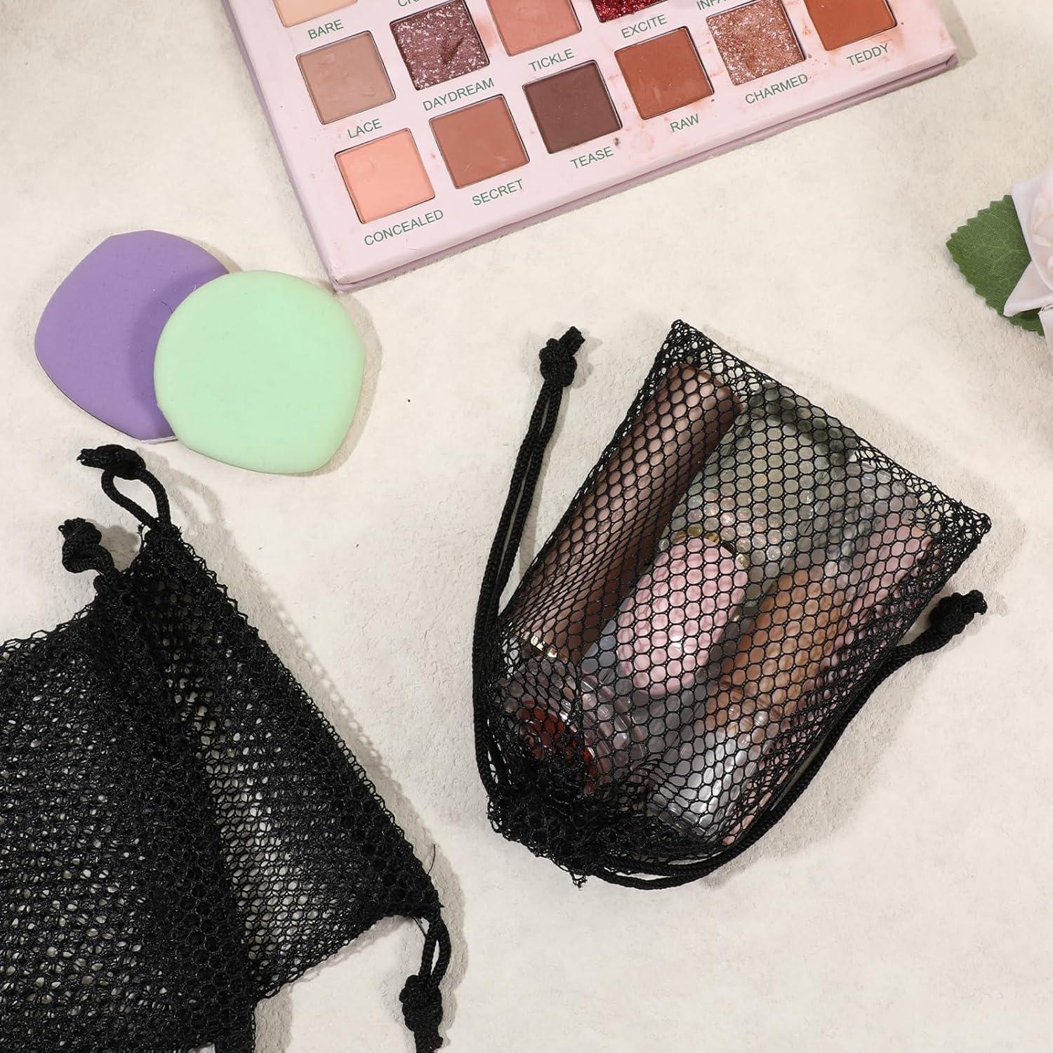 8 Bolsas de Malla de Nylon Aeaocvo 15x10cm con Cierre