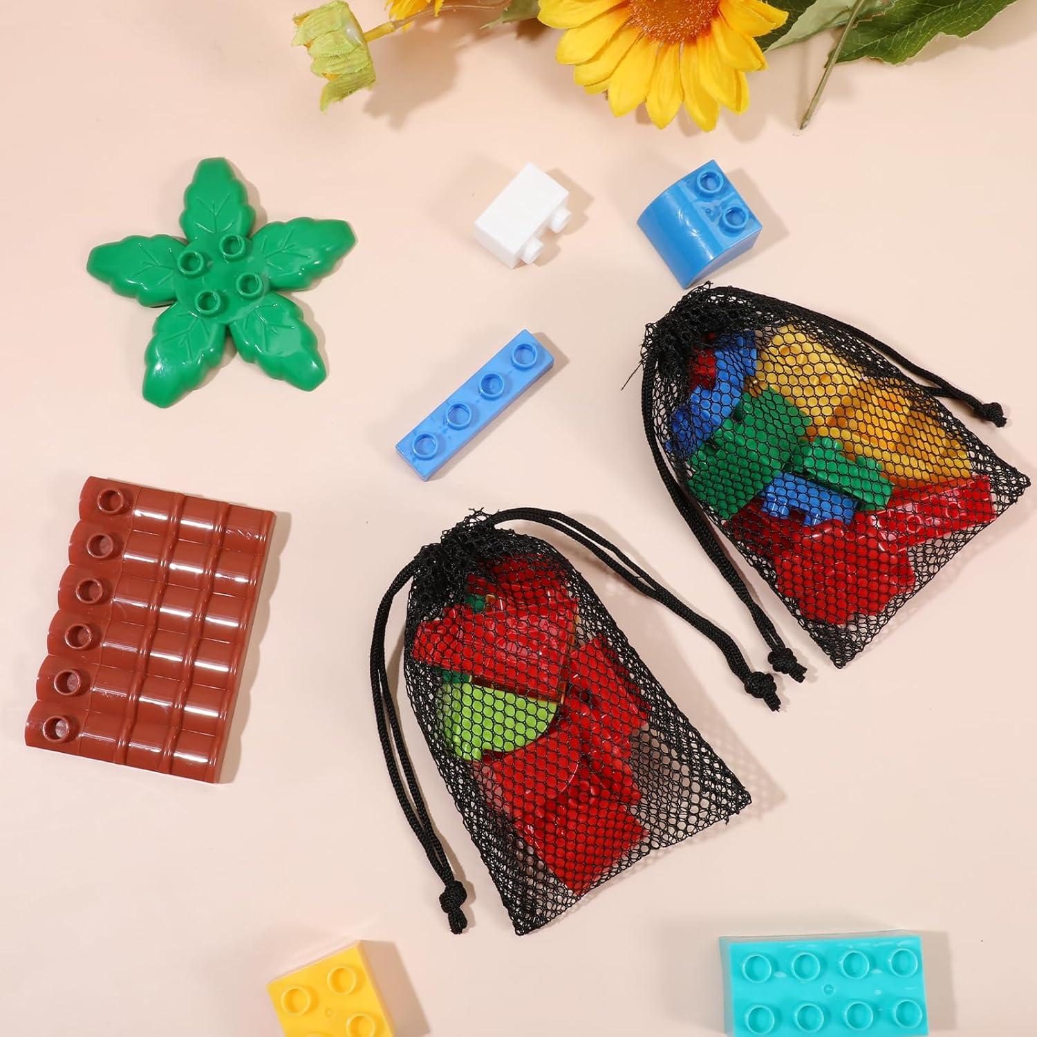 8 Bolsas de Malla de Nylon Aeaocvo 15x10cm con Cierre