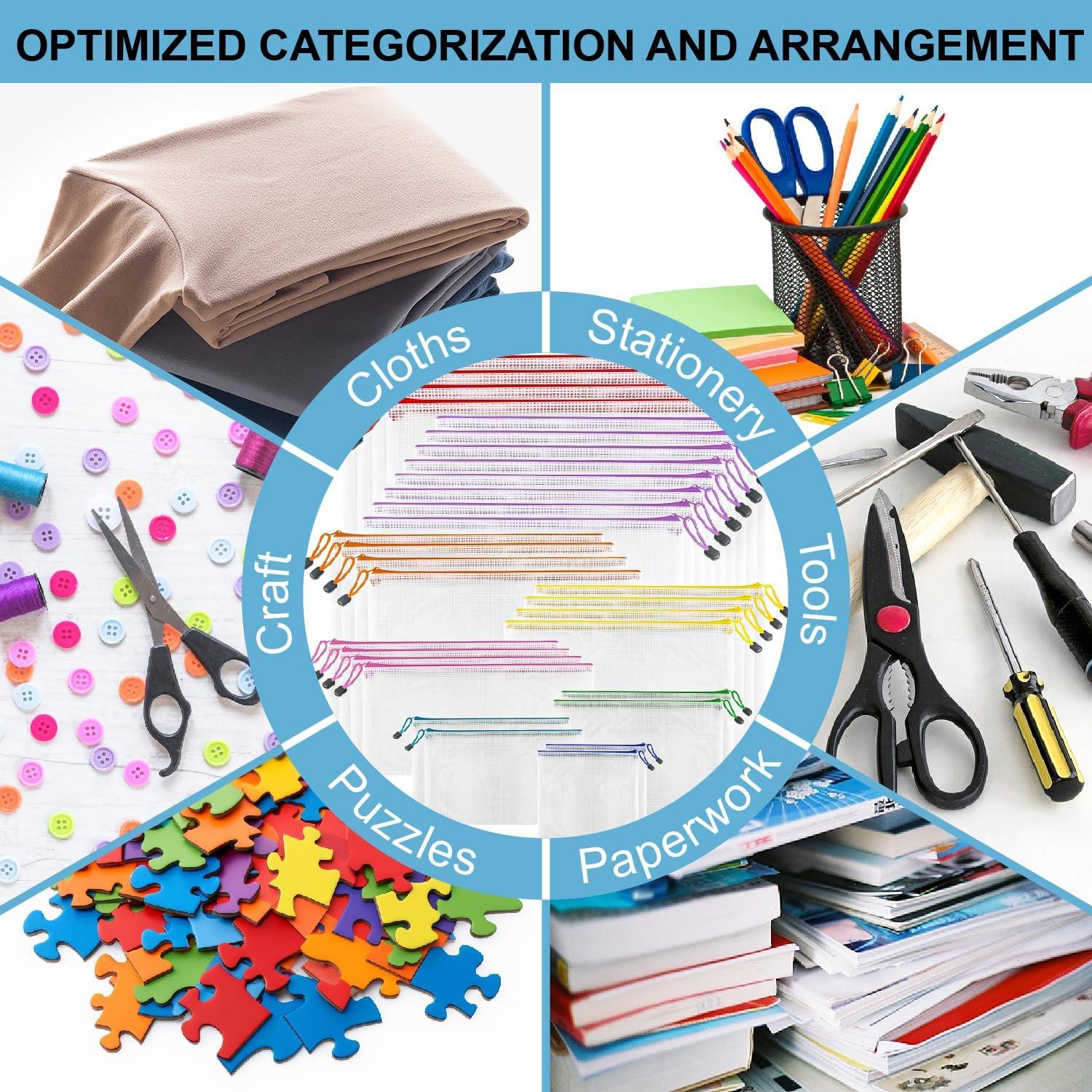 Bolsas de Cremallera de Malla SILVERRAV 32 Pcs Multicolor