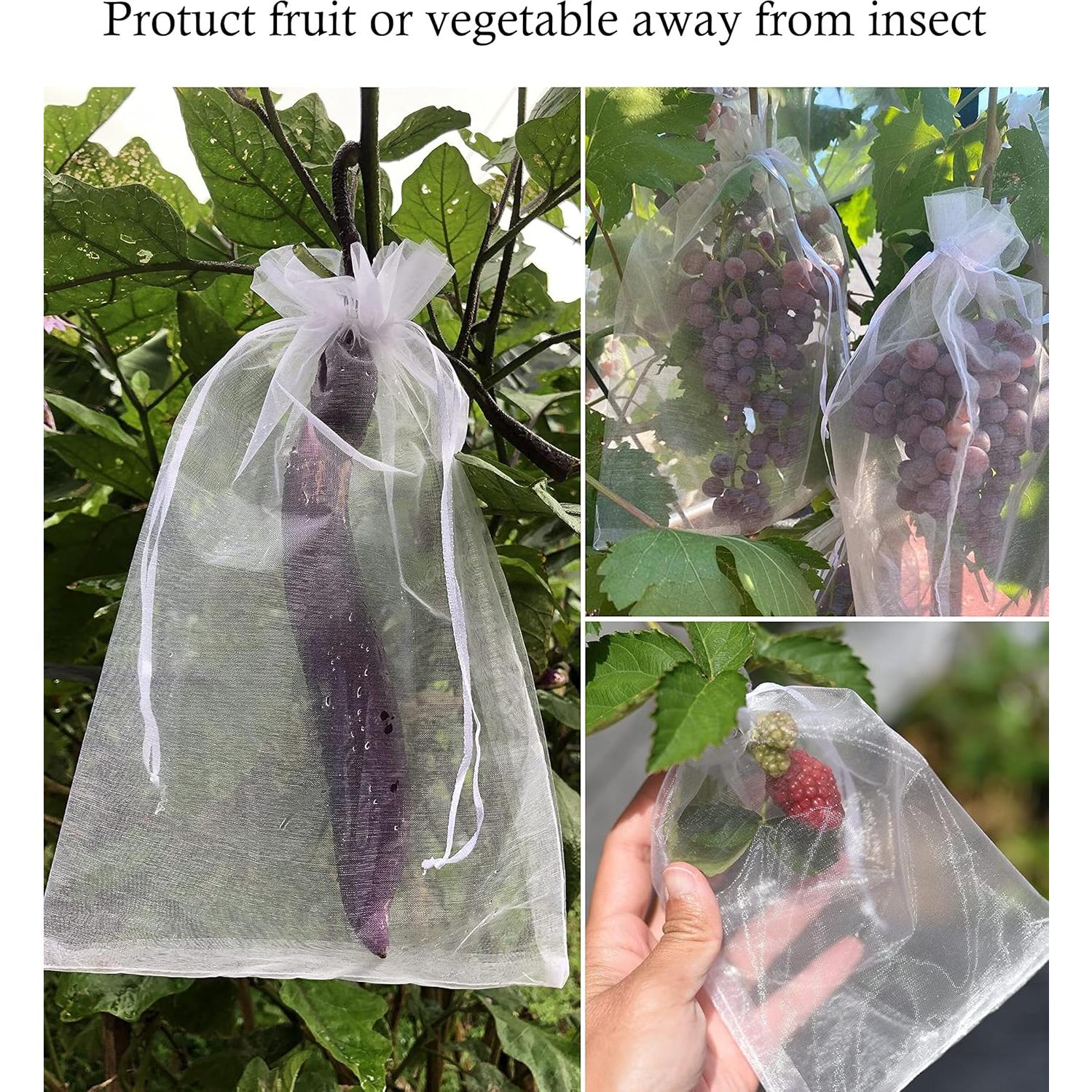 Paquete de 50 Bolsas de Organza Blanca 20x30 cm para Regalos