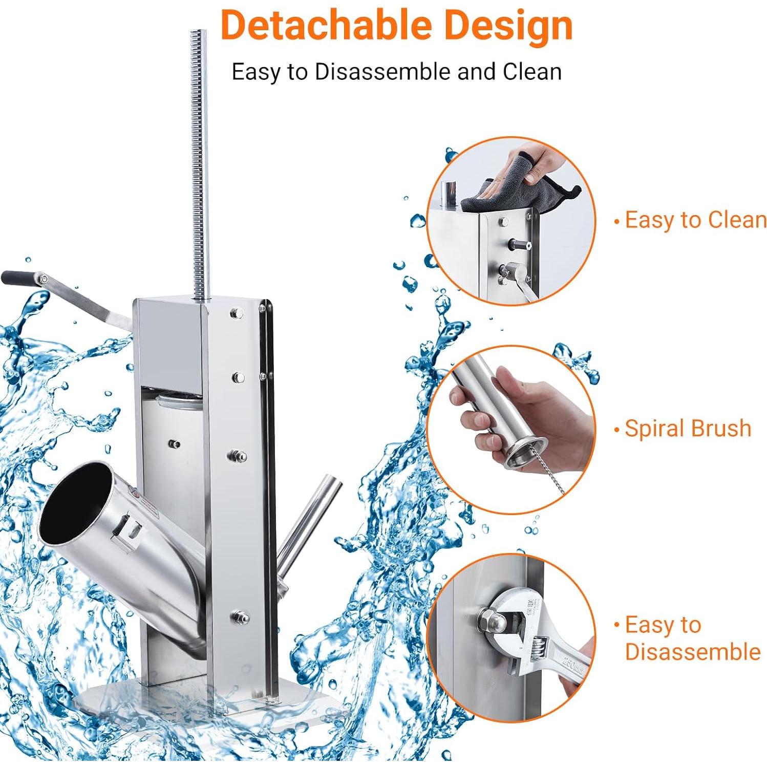 Rellenador de Salchichas GarveeHome 10L Acero Inoxidable Doble Velocidad