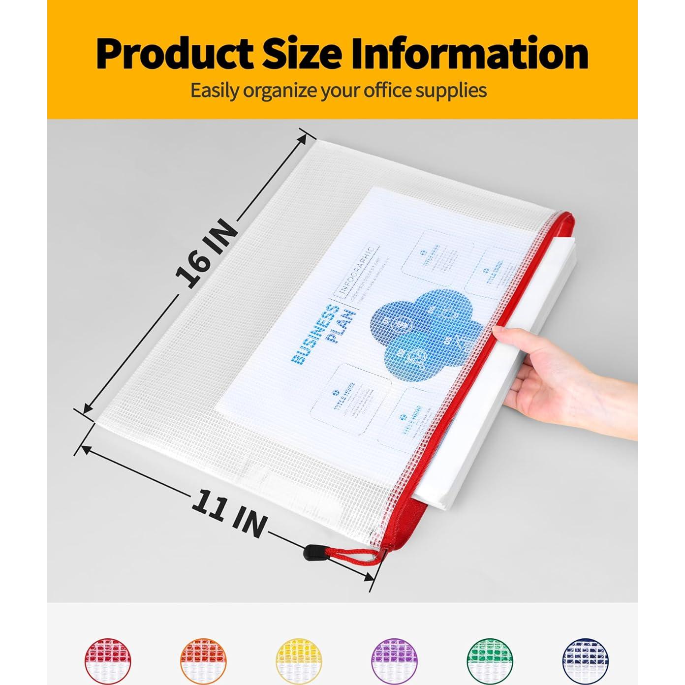 Bolsas de Malla con Cierre SUNEE 12pcs 28x41 cm Multicolor