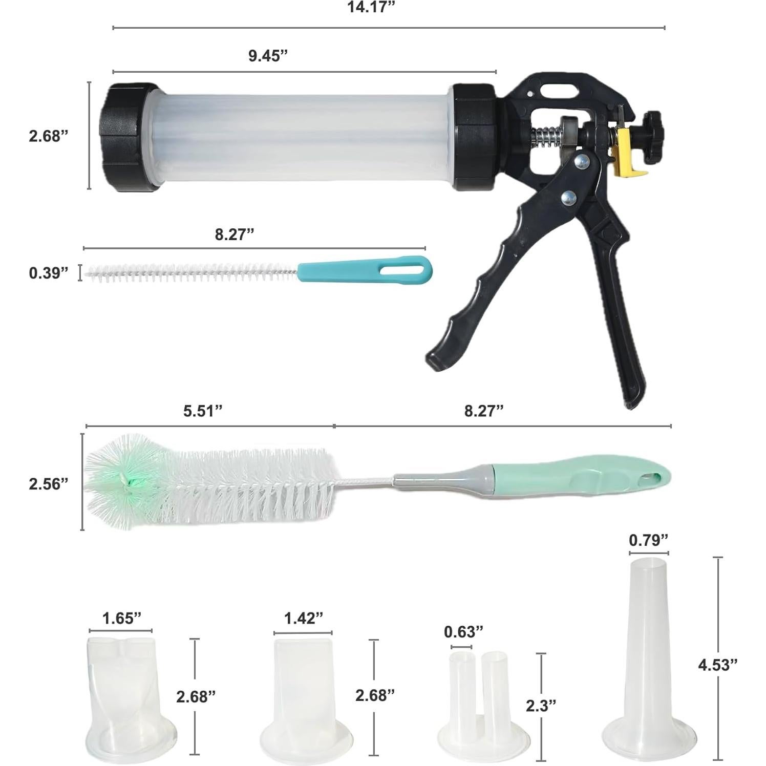 Pistola de Jerky Profesional Glowgath 0.68 kg con Boquillas
