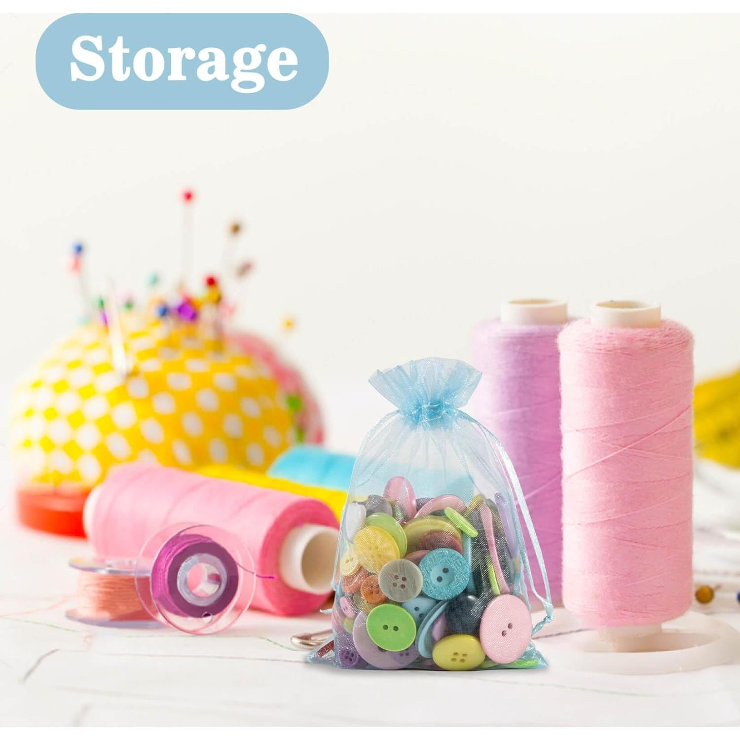 Bolsas de Organza Sukh 120PCS 10x15cm Multicolor con Cierre