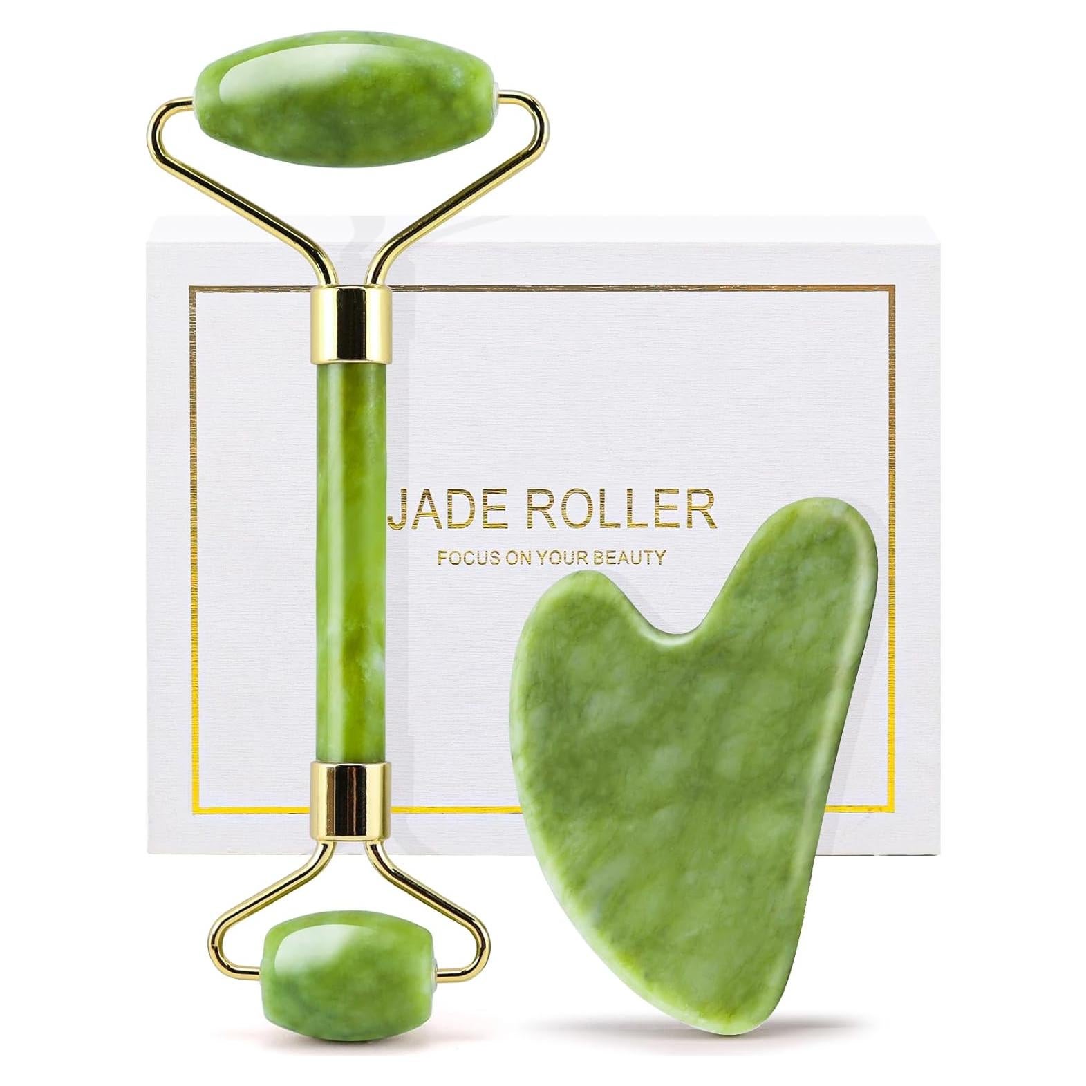 Rodillo de Jade y Gua Sha Huefull para Cuidado Facial