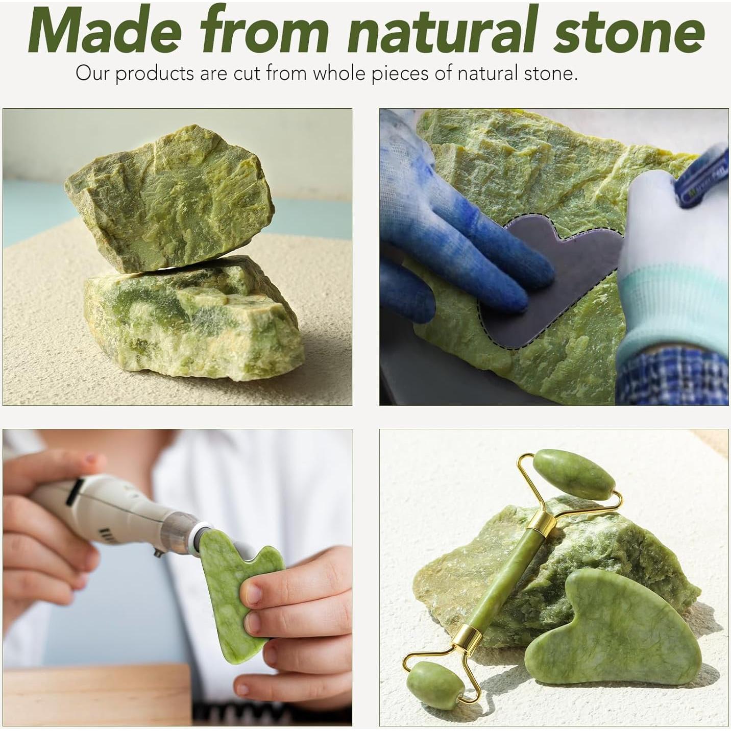 Rodillo de Jade y Gua Sha Huefull para Cuidado Facial