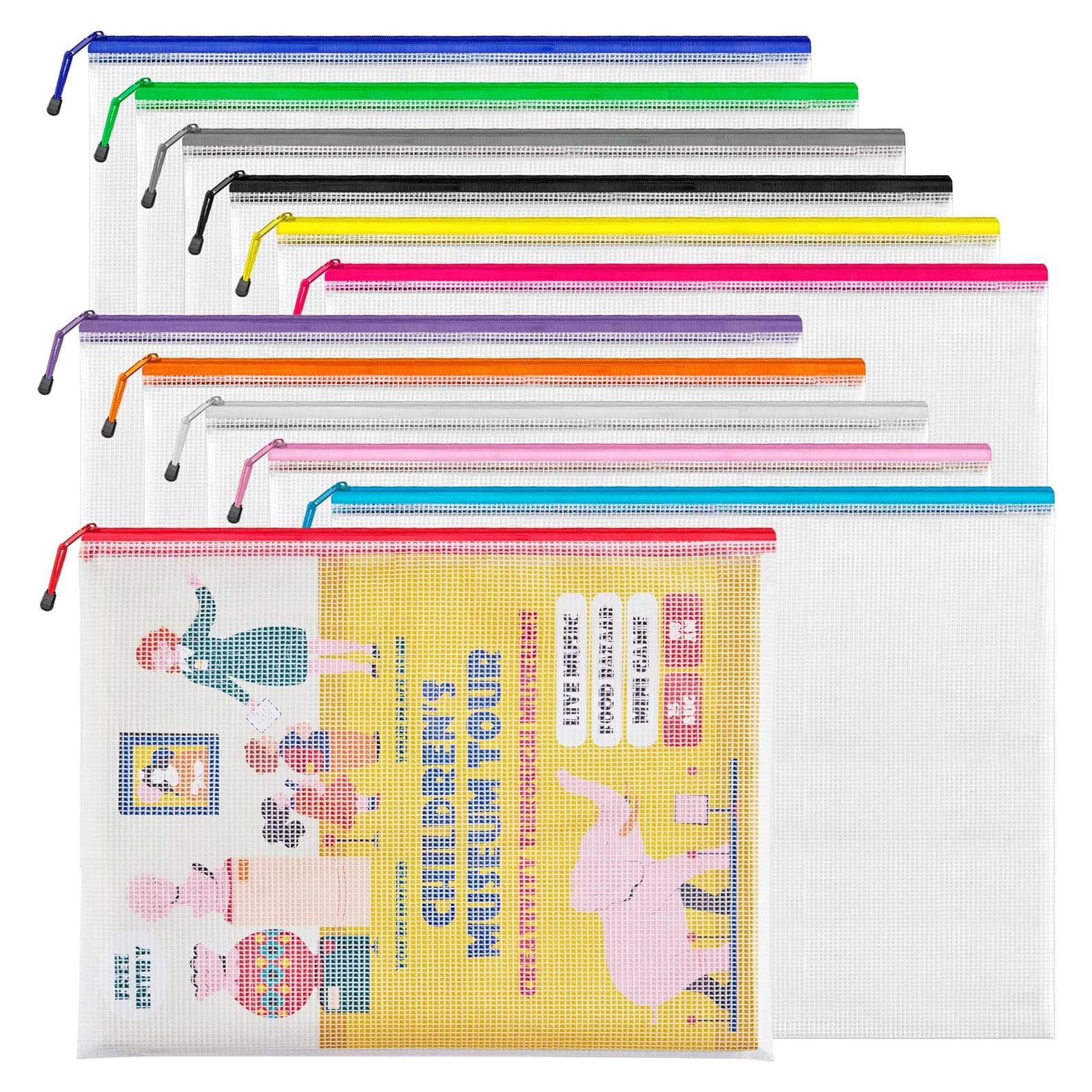 Bolsas de Malla con Cremallera JARLINK A3 12 Pcs 42x31 cm